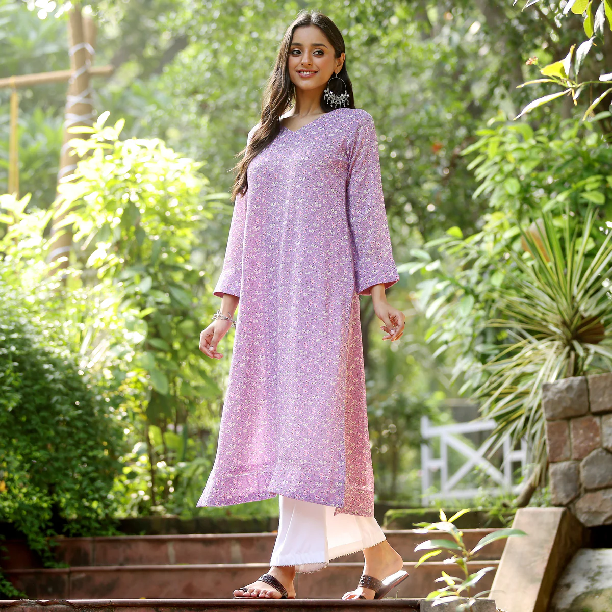 Aaboli Floral Straight georgette Kurta - Image 4