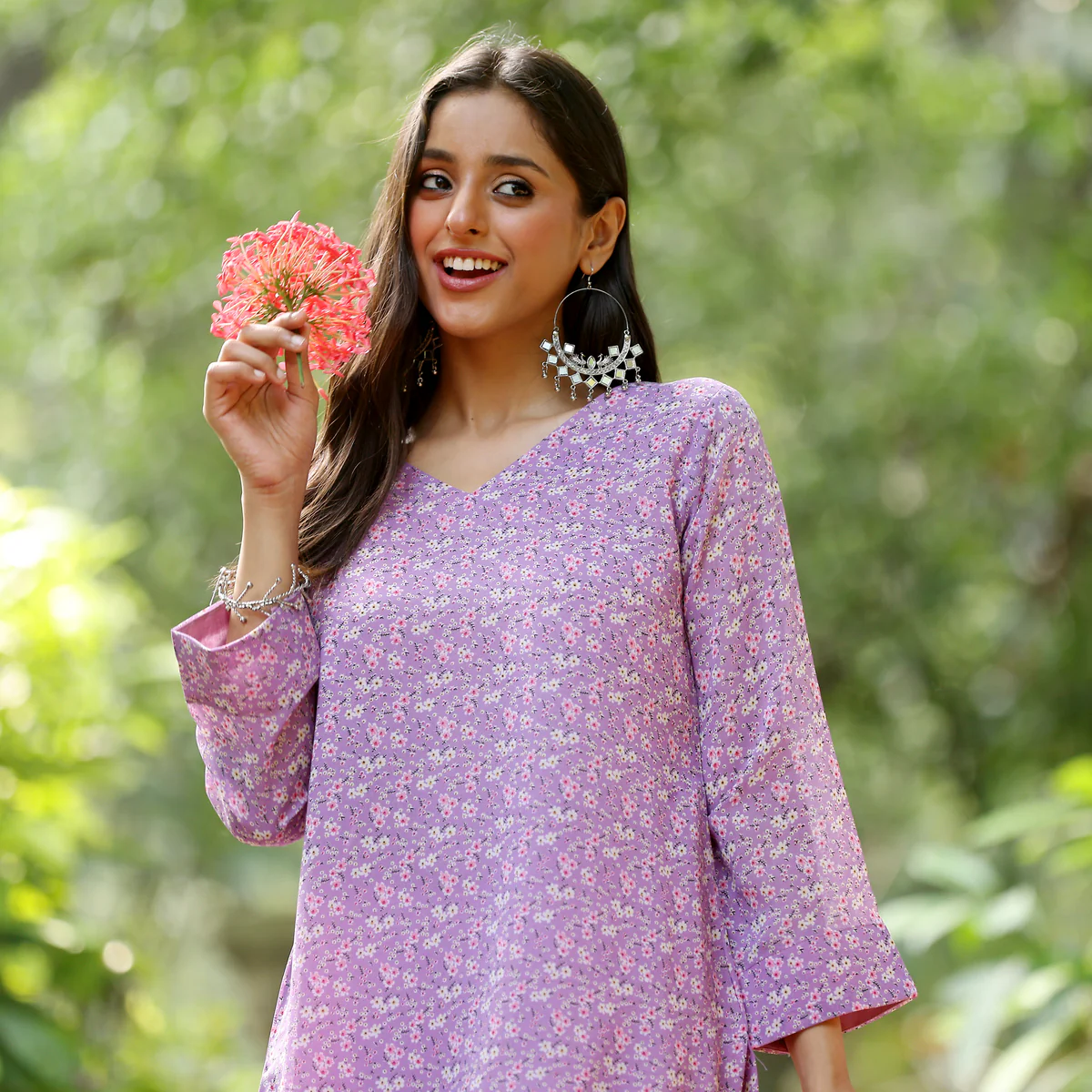 Aaboli Floral Straight georgette Kurta - Image 6