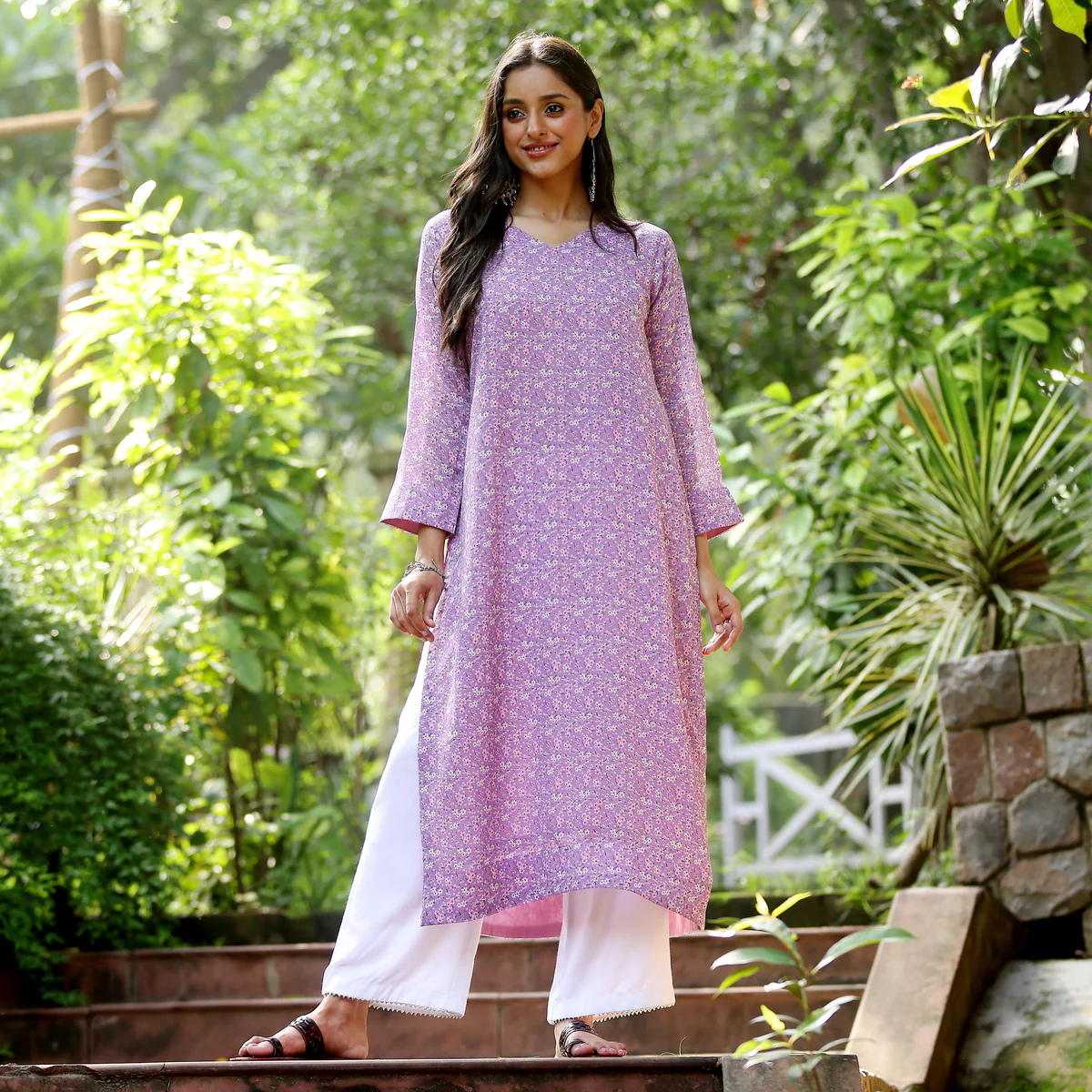 Aaboli Floral Straight georgette Kurta - Image 7