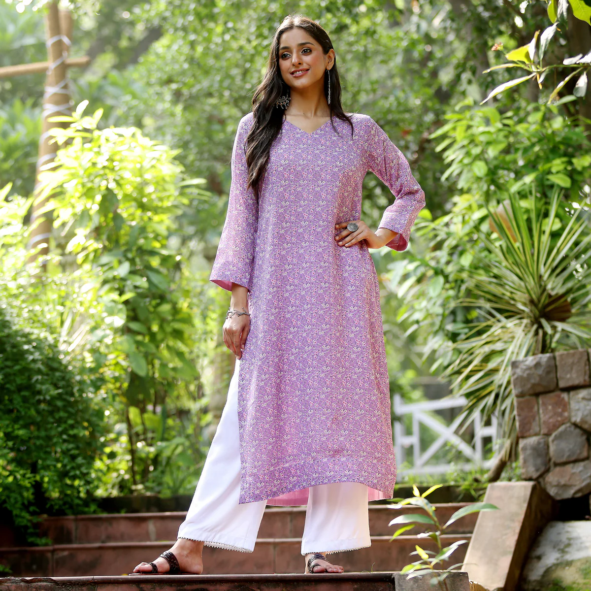 Aaboli Floral Straight georgette Kurta - Image 8