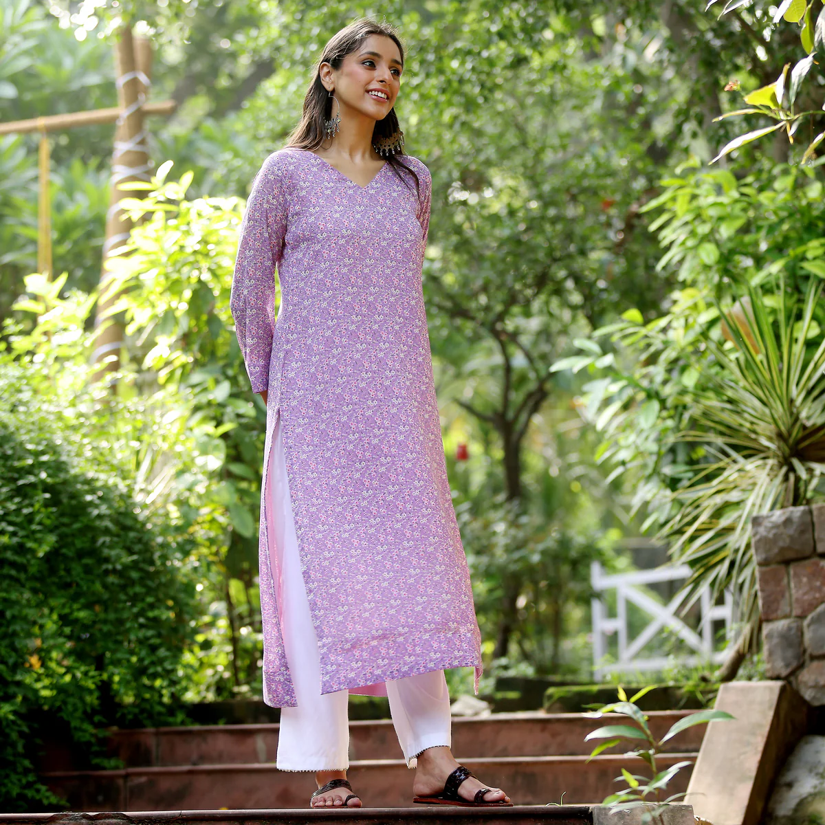 Aaboli Floral Straight georgette Kurta - Image 9