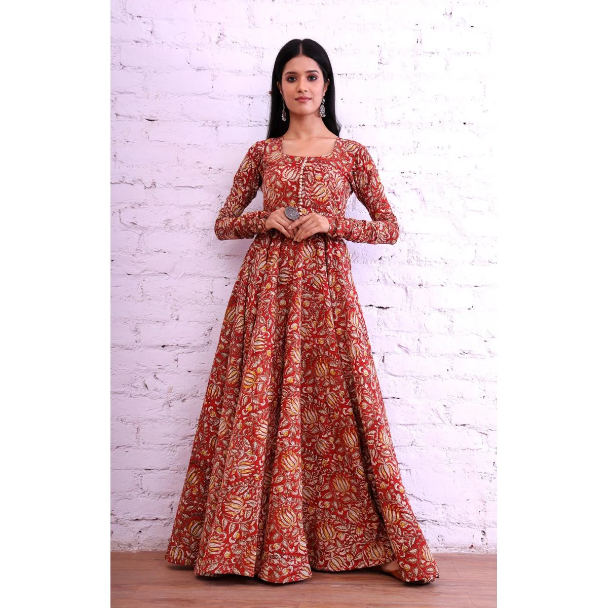 Aarohi hand block printed anghrakha - Image 6
