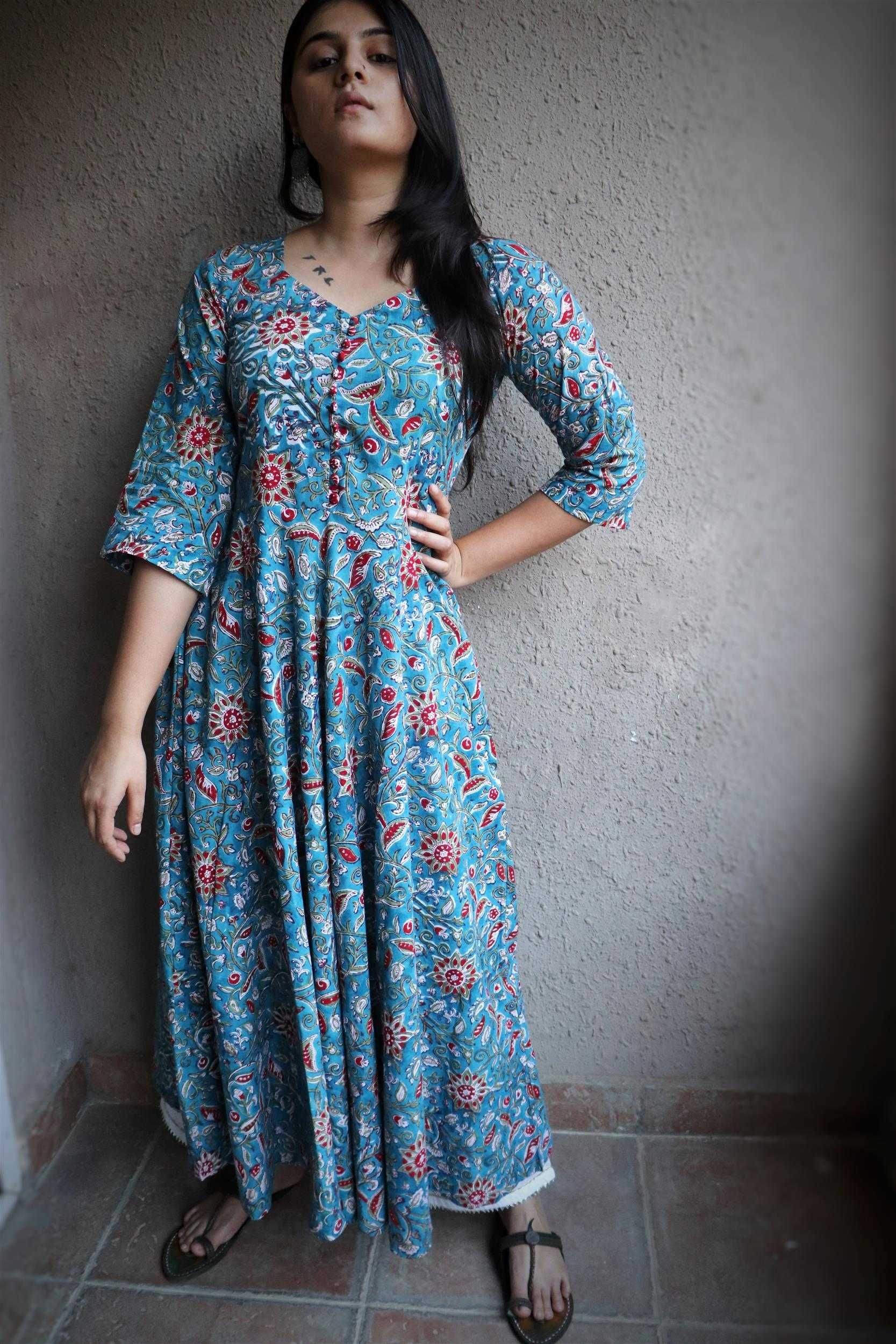 Aasmaa Kalamkari Gher Long Kurta - Image 3