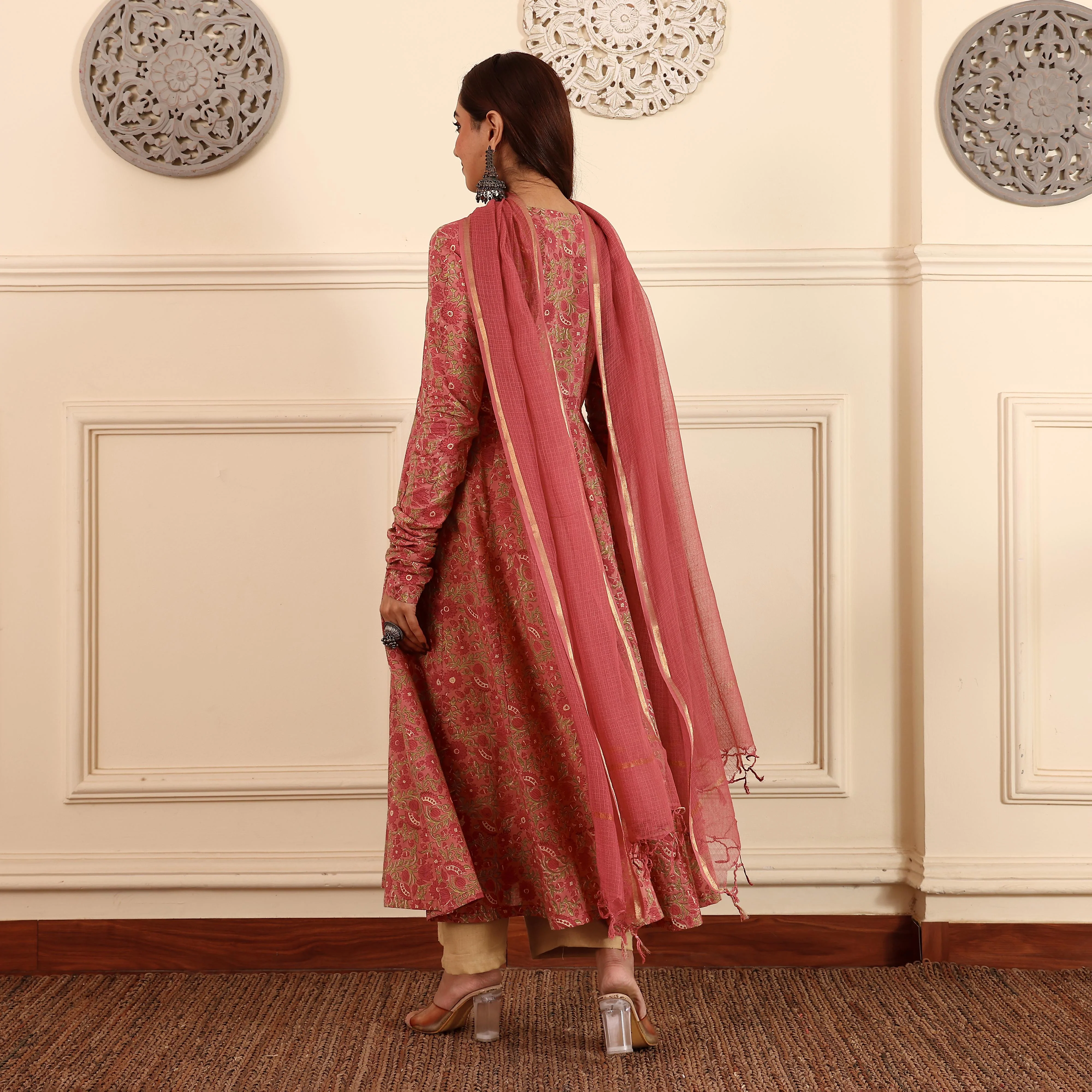 Adanya Hand Block Cotton Kalidar Set - Image 5
