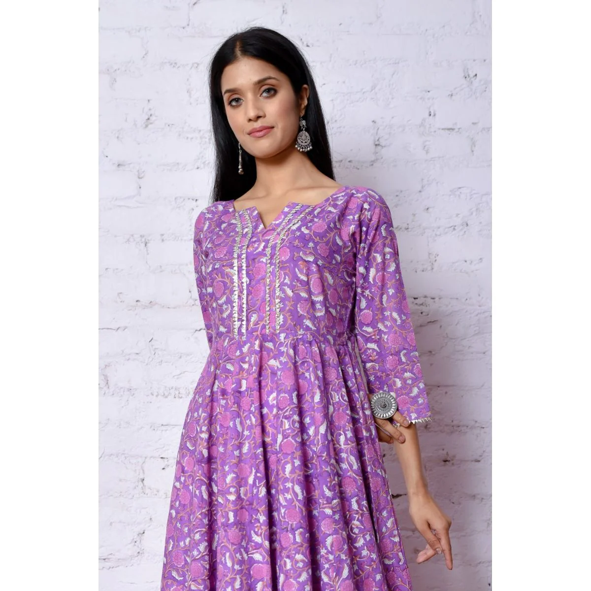 Akusha Cotton Block Printed Kurta - Image 2