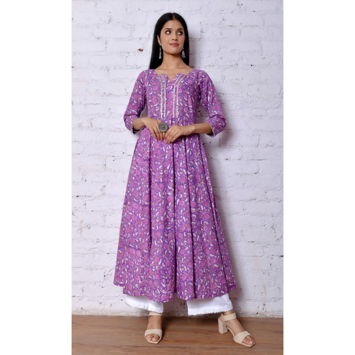 Akusha Cotton Block Printed Kurta - Image 4