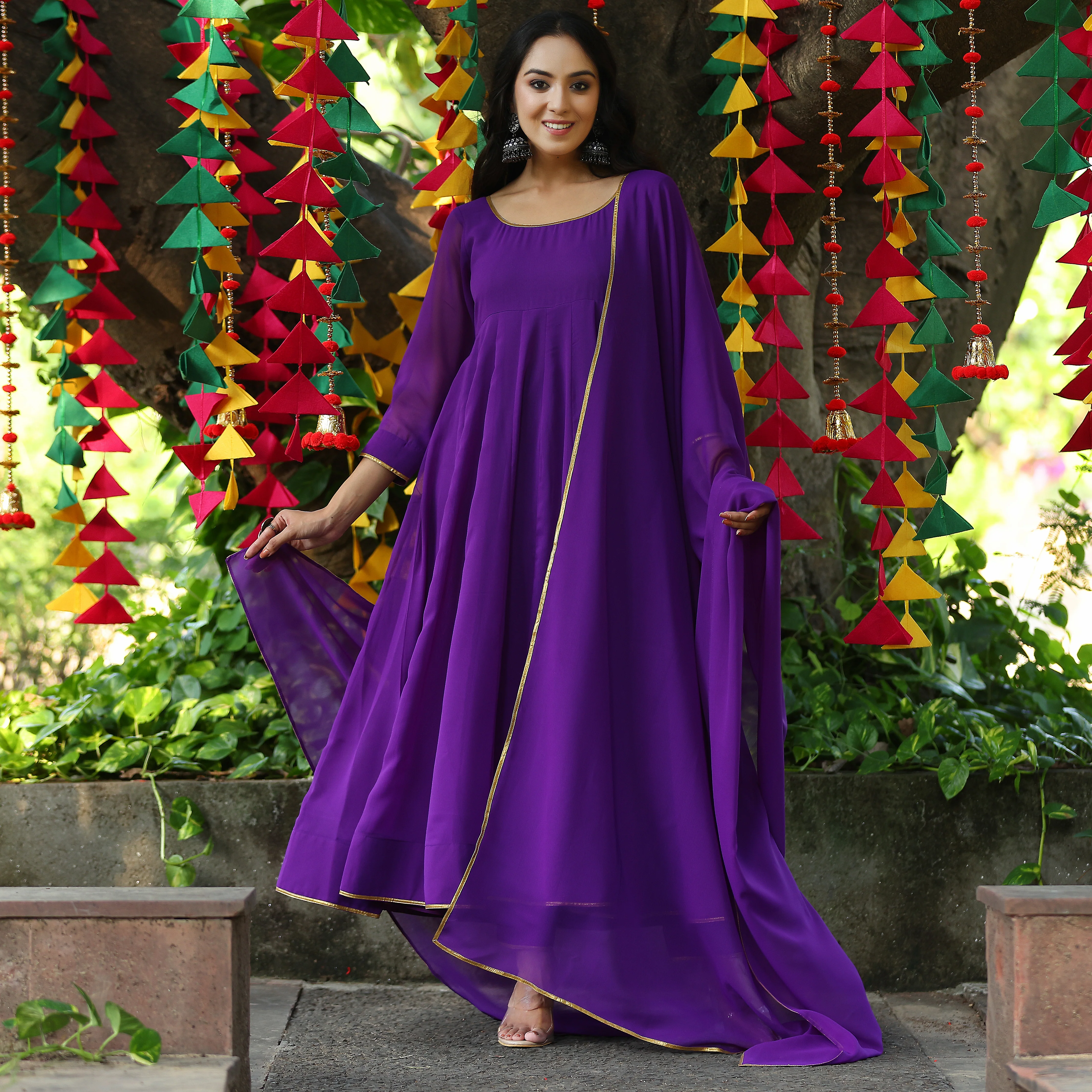 Alani Gota Detailing Georgette Set - Image 2