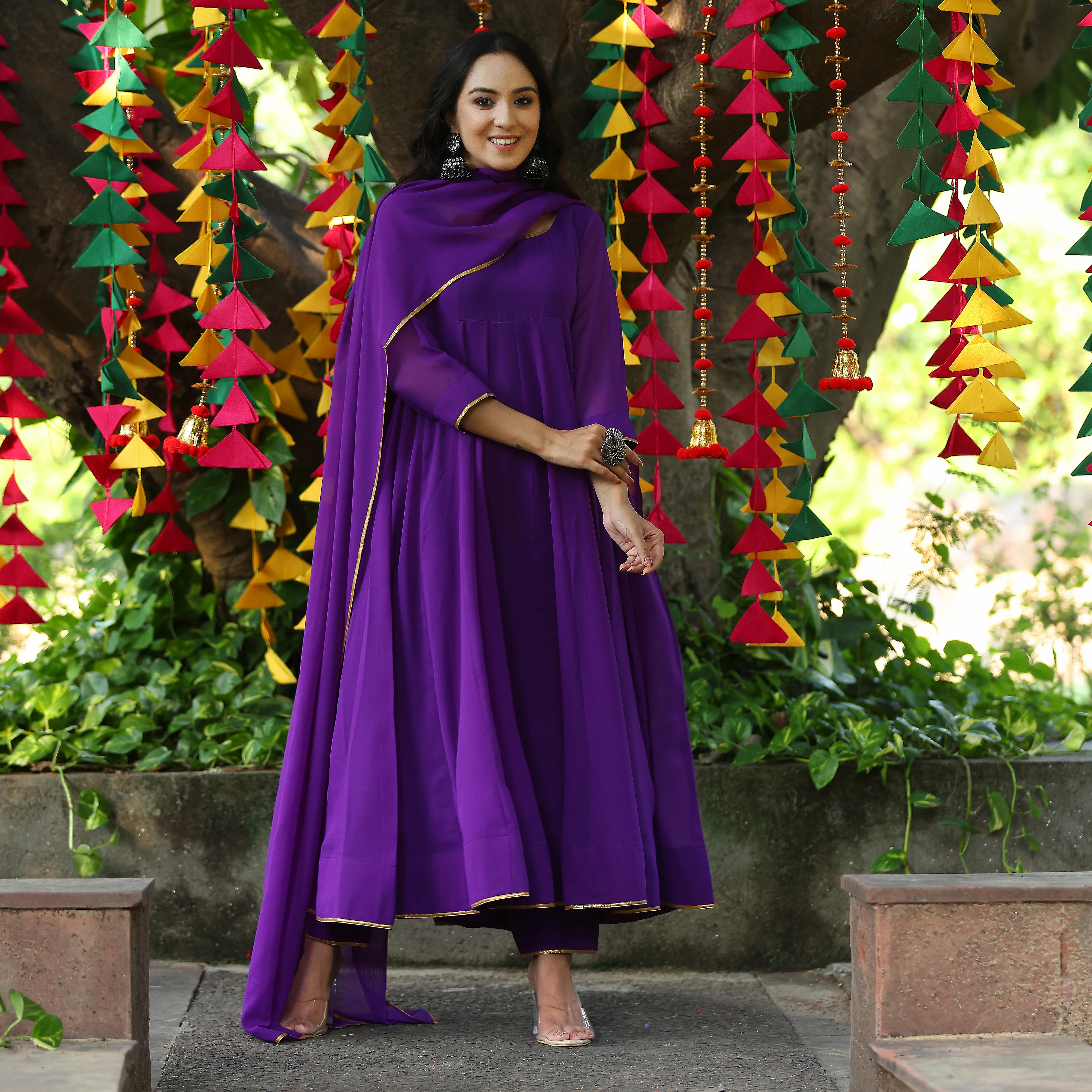 Alani Gota Detailing Georgette Set - Image 4