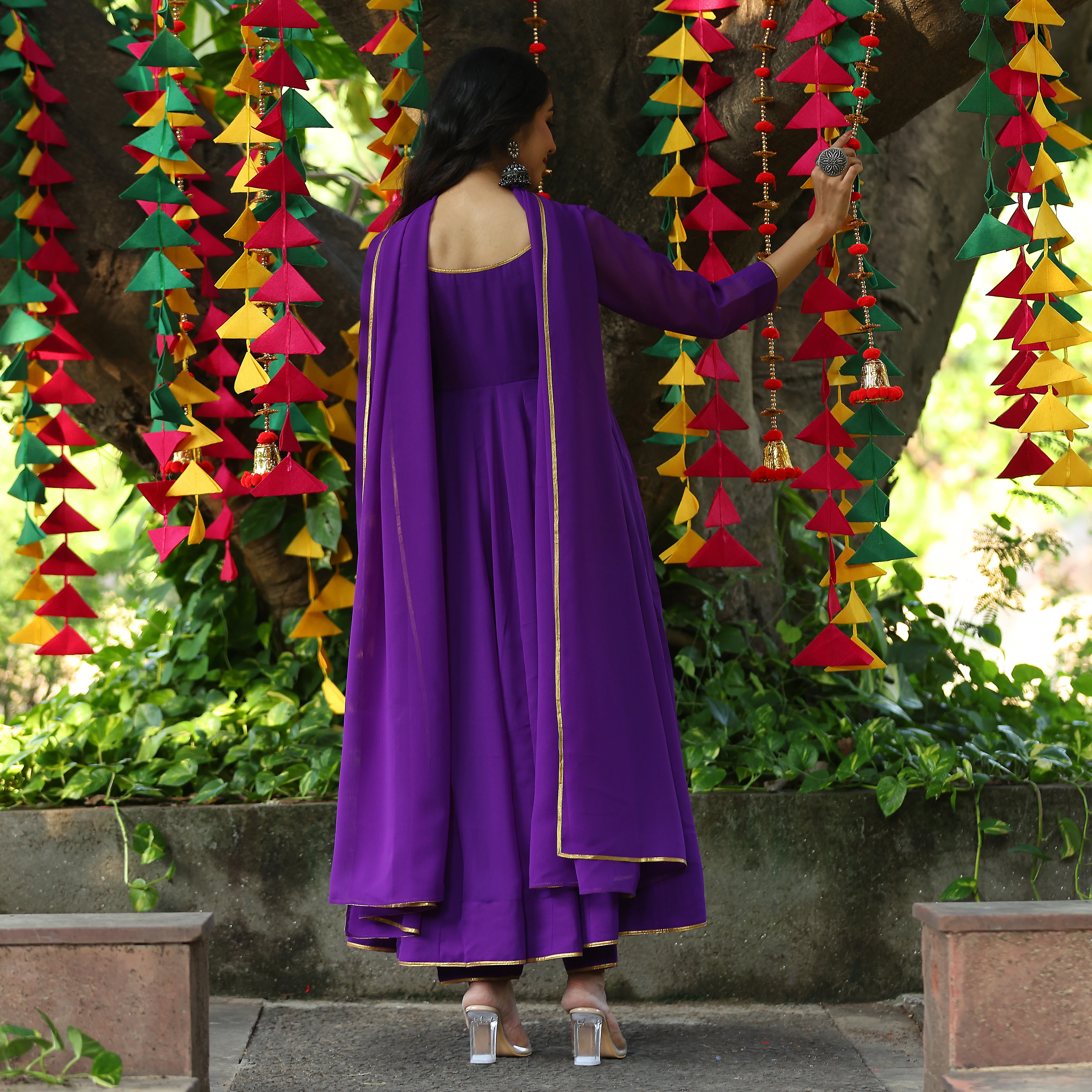 Alani Gota Detailing Georgette Set - Image 5