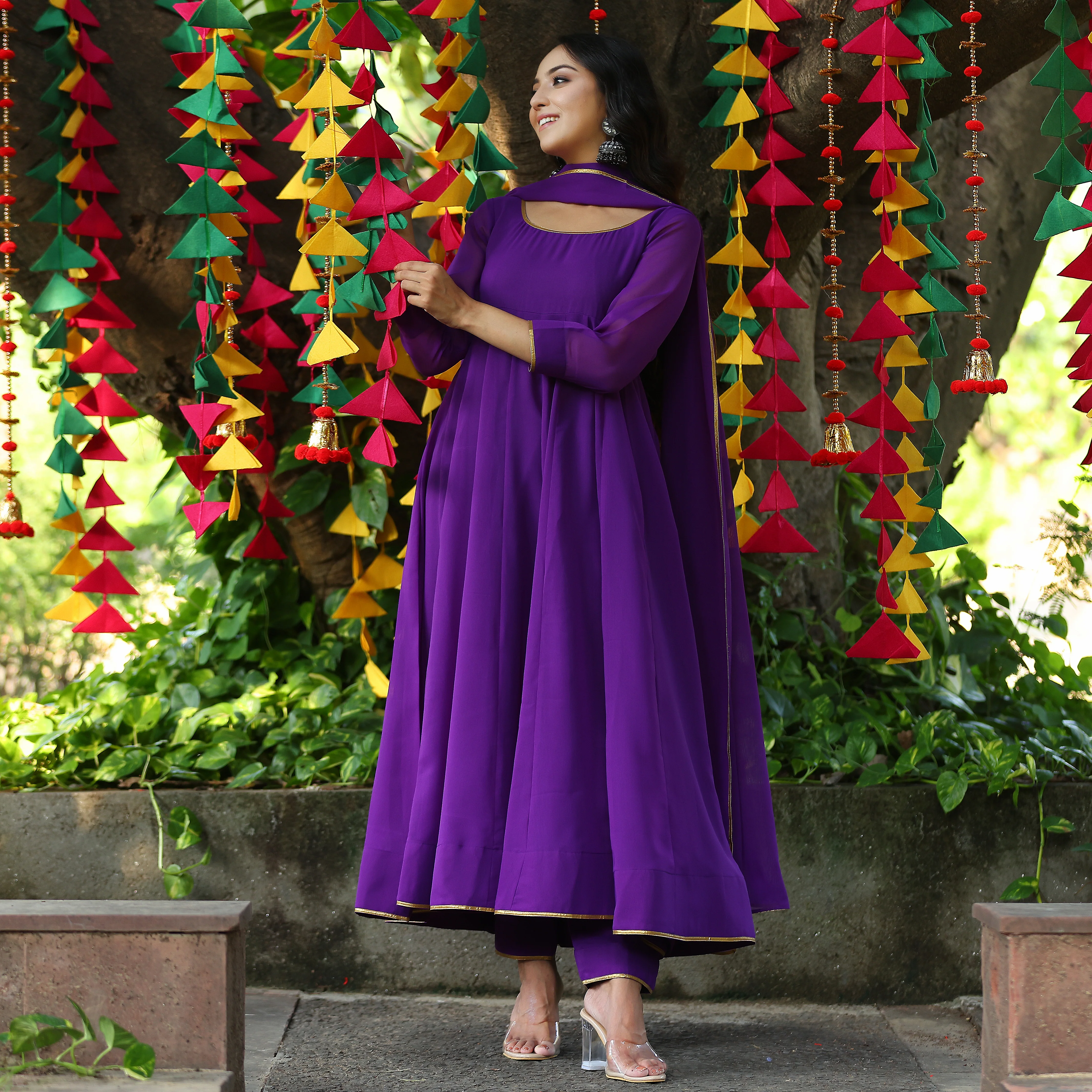 Alani Gota Detailing Georgette Set - Image 6