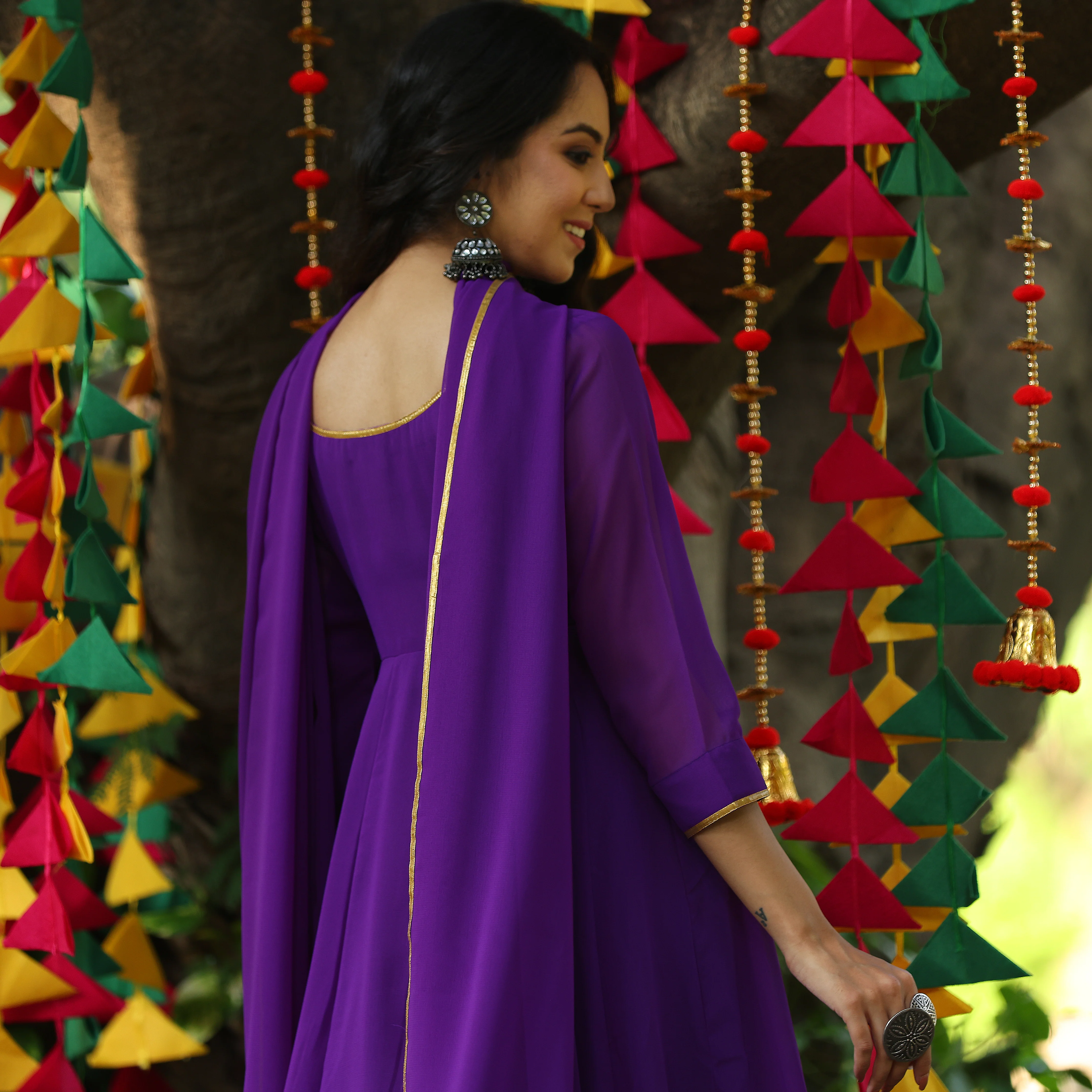 Alani Gota Detailing Georgette Set - Image 7
