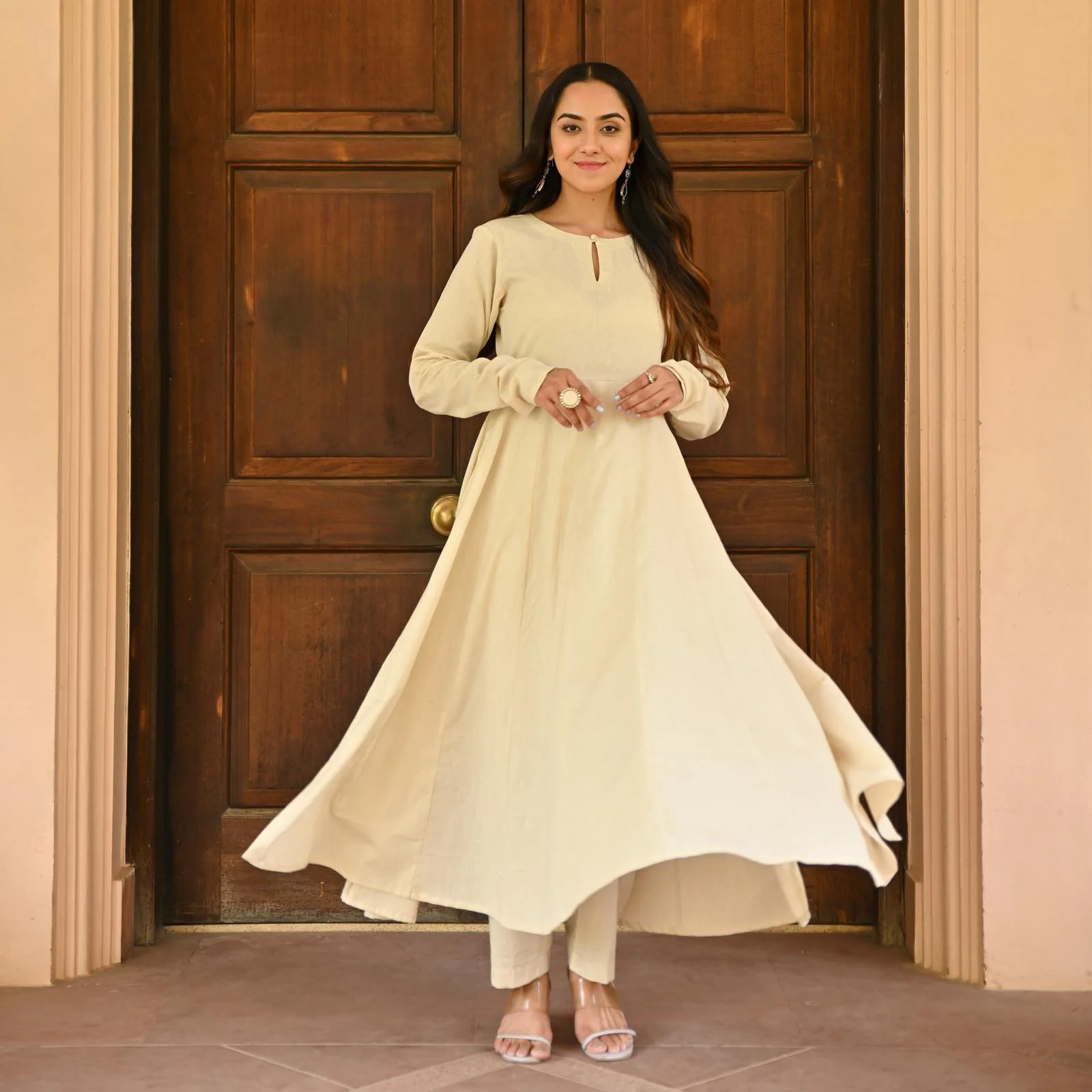 Amili Kali Side Slit Handloom Set - Image 3