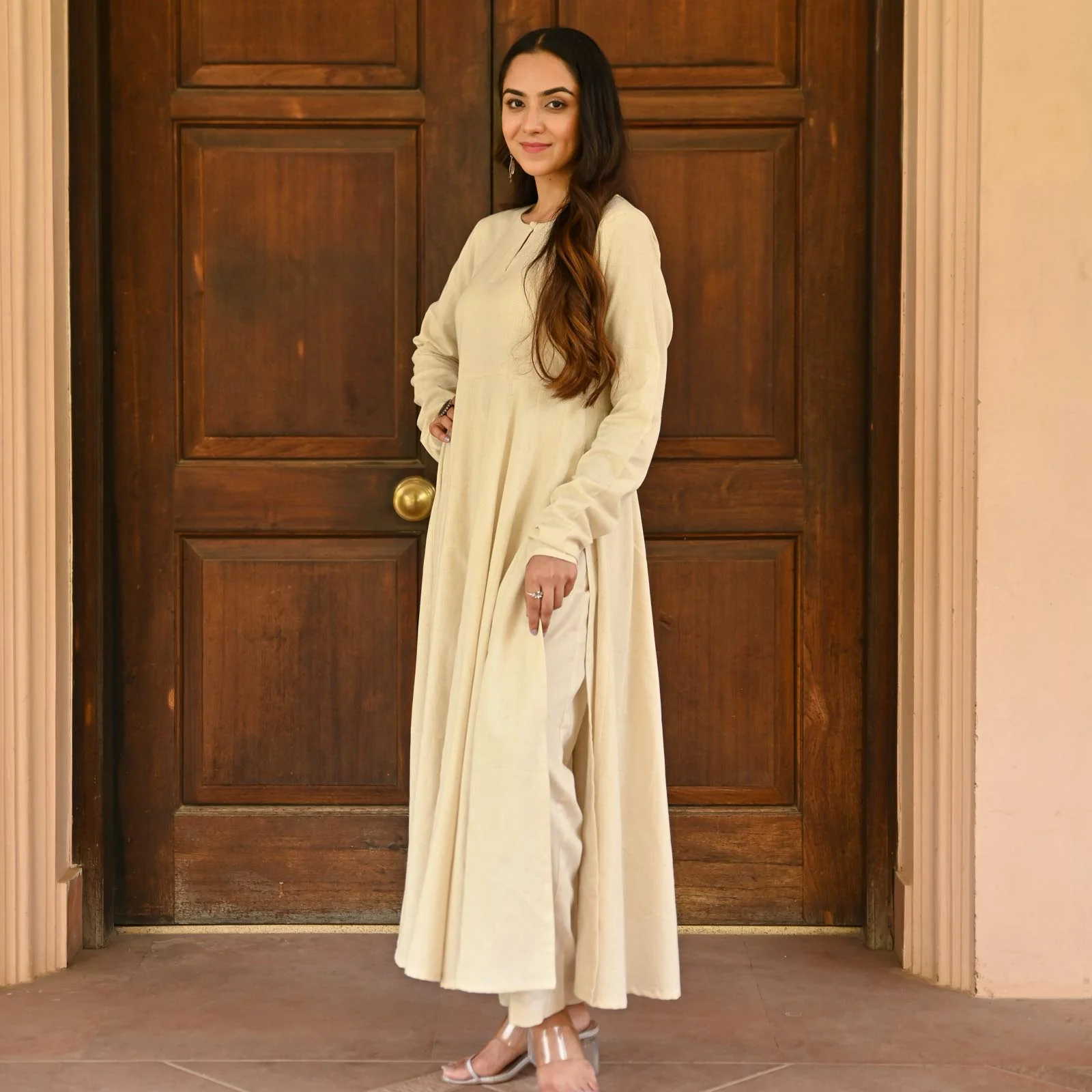 Amili Kali Side Slit Handloom Set - Image 6