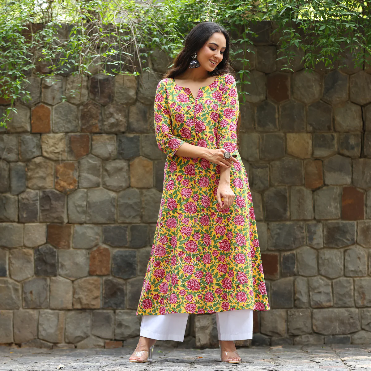 Anugya block printed Cotton Kurta - Image 3