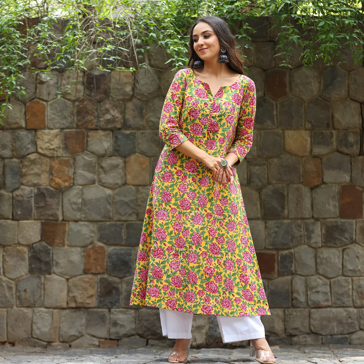 Anugya block printed Cotton Kurta - Image 4