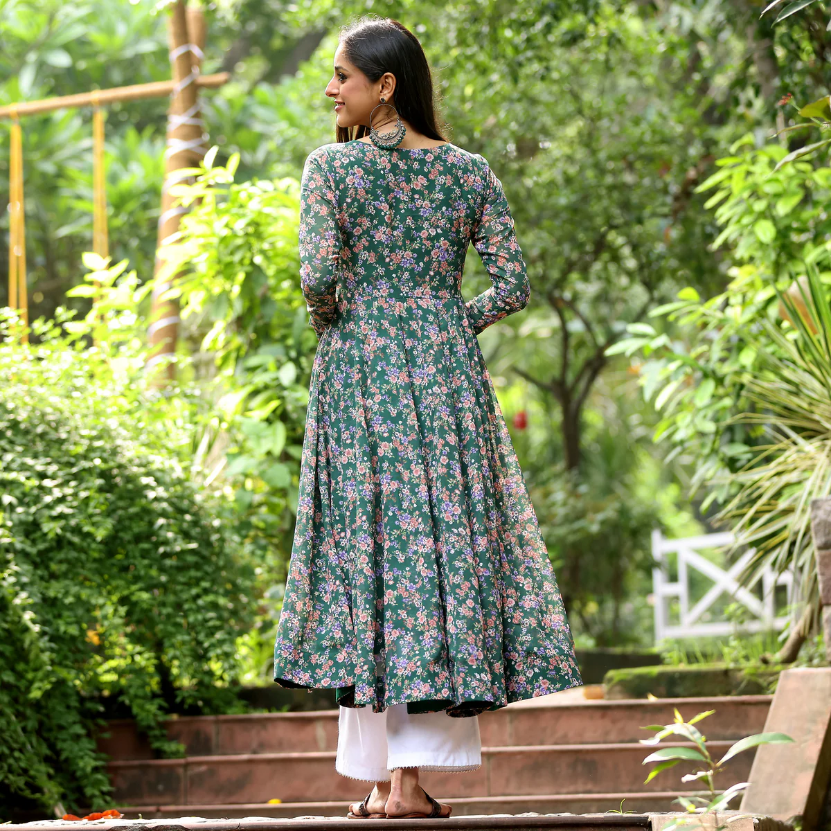 Anviriti  Floral Georgette Kurta - Image 5