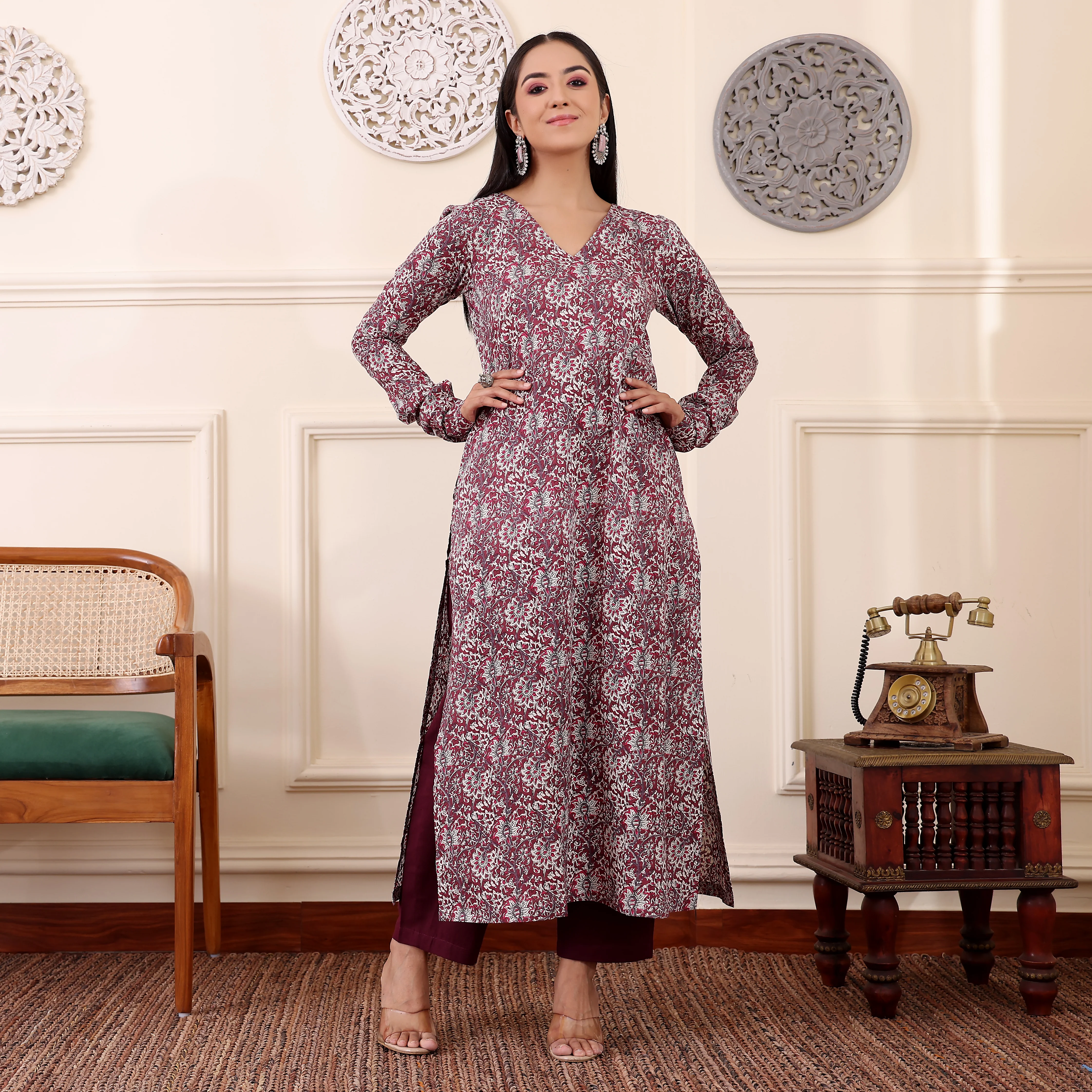 Asika Cotton Straight Kurta - Image 2