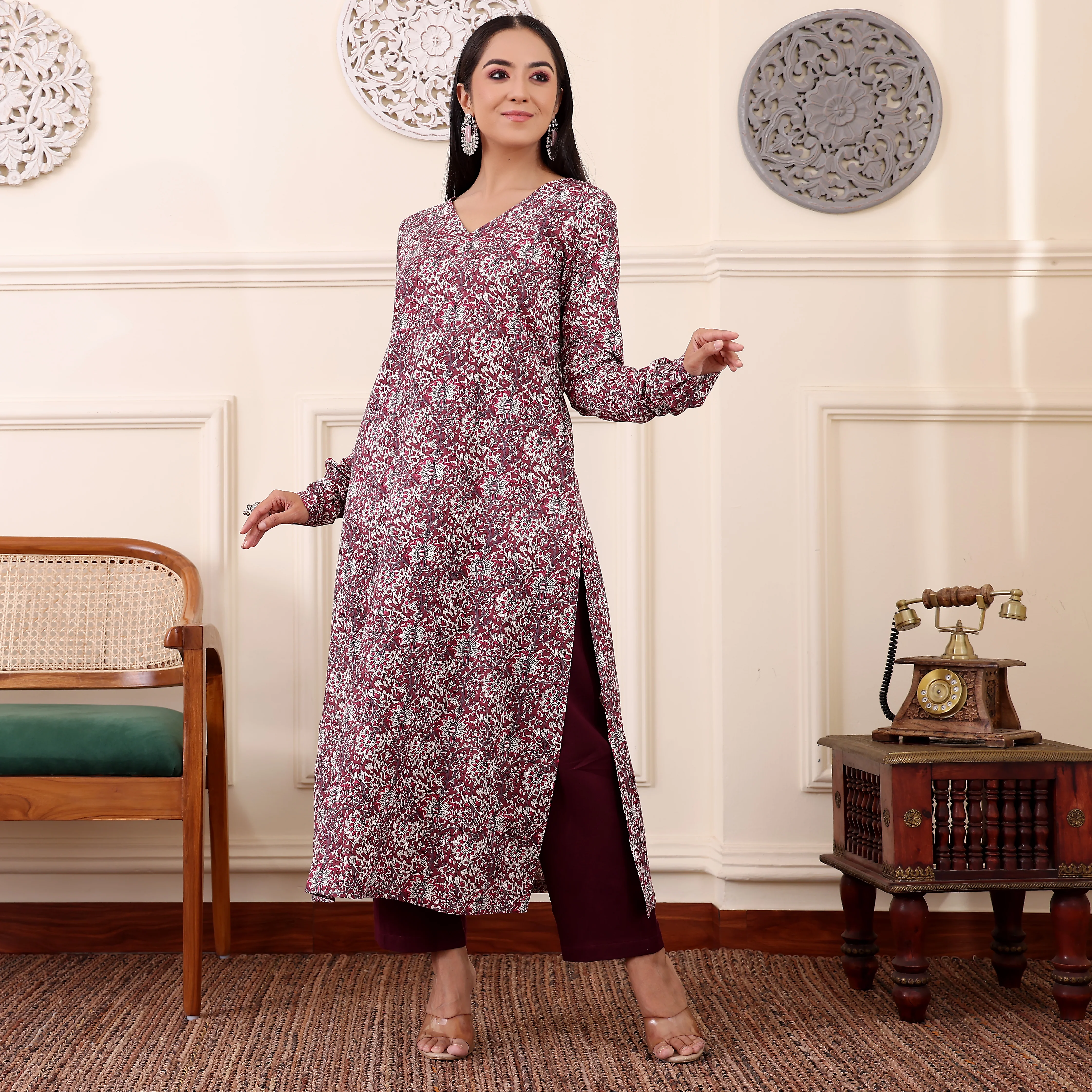 Asika Cotton Straight Kurta - Image 3