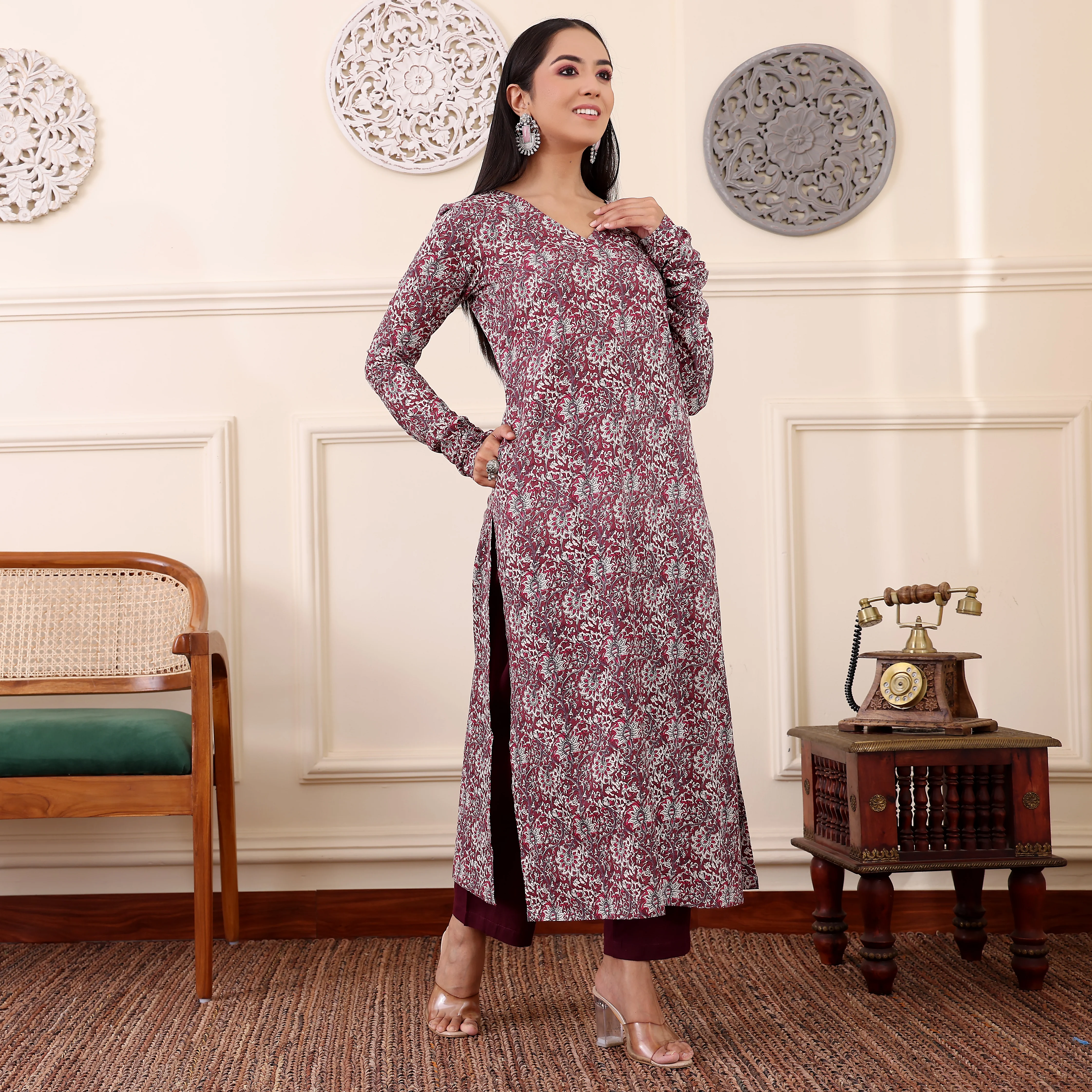 Asika Cotton Straight Kurta - Image 4