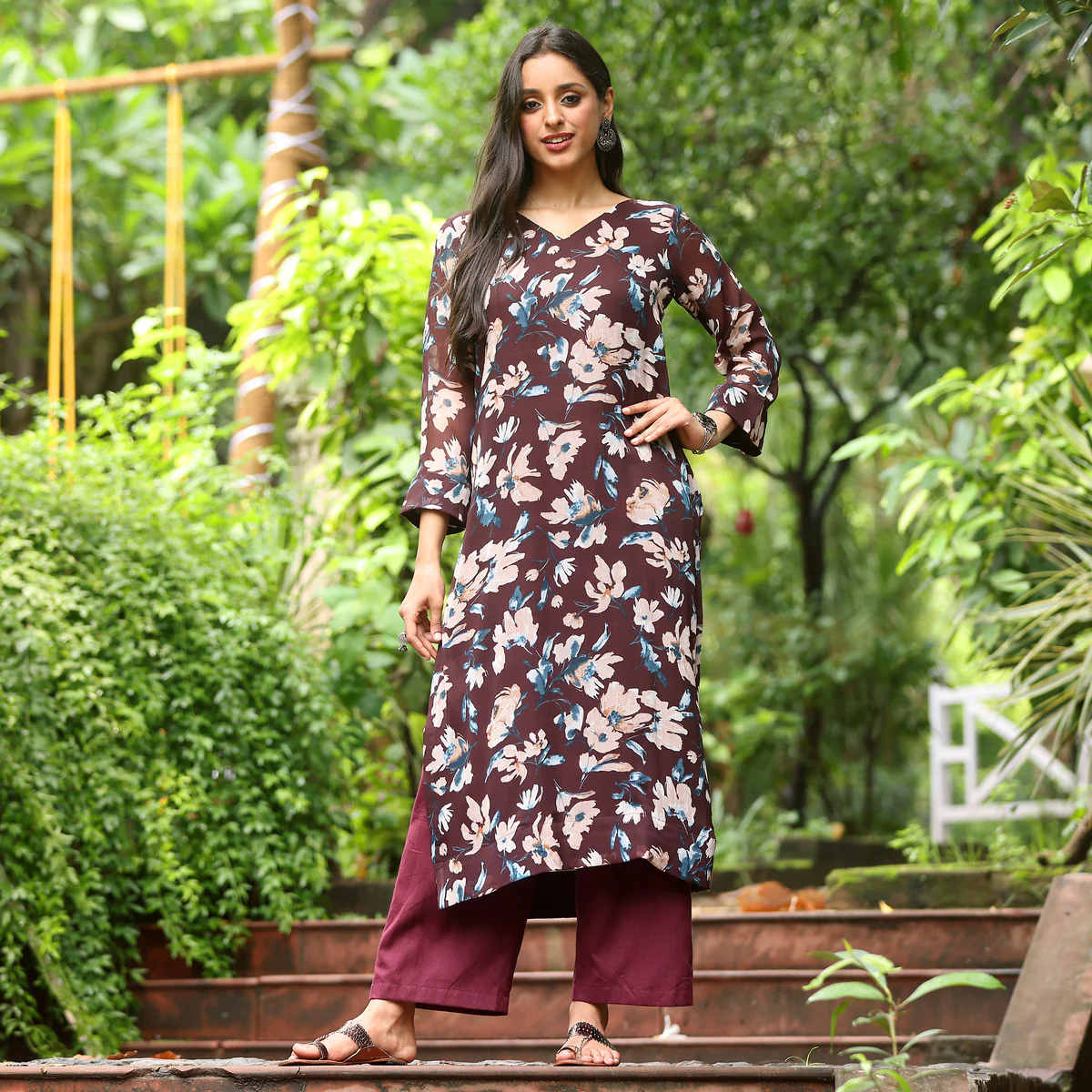 Asira Straight Georgette  Kurta - Image 4