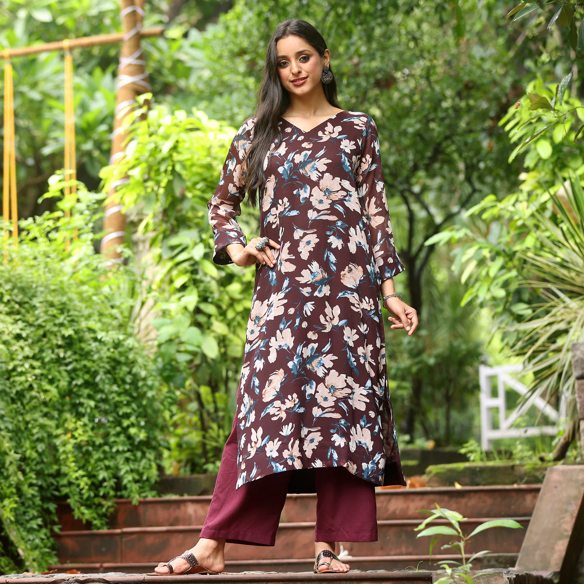 Asira Straight Georgette  Kurta - Image 7