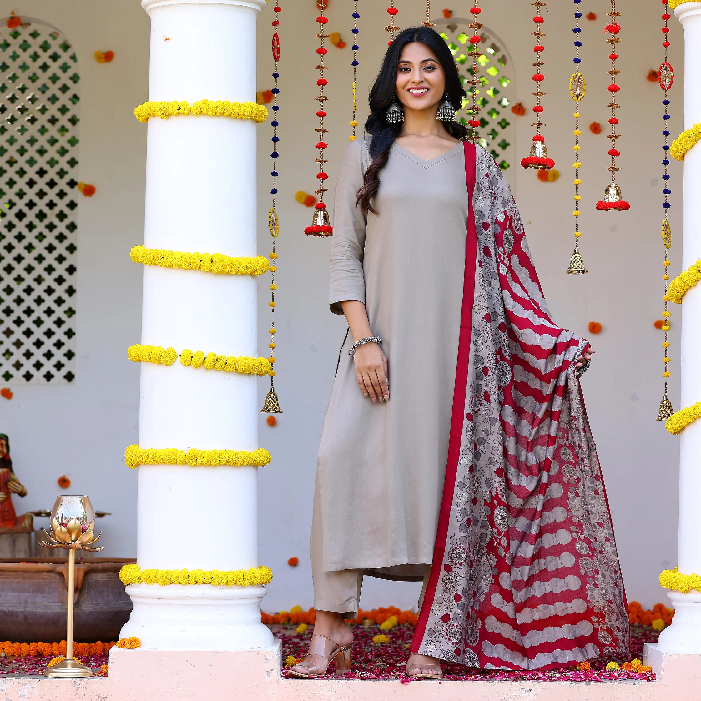 Atasi Grey Rayon Set - Image 2
