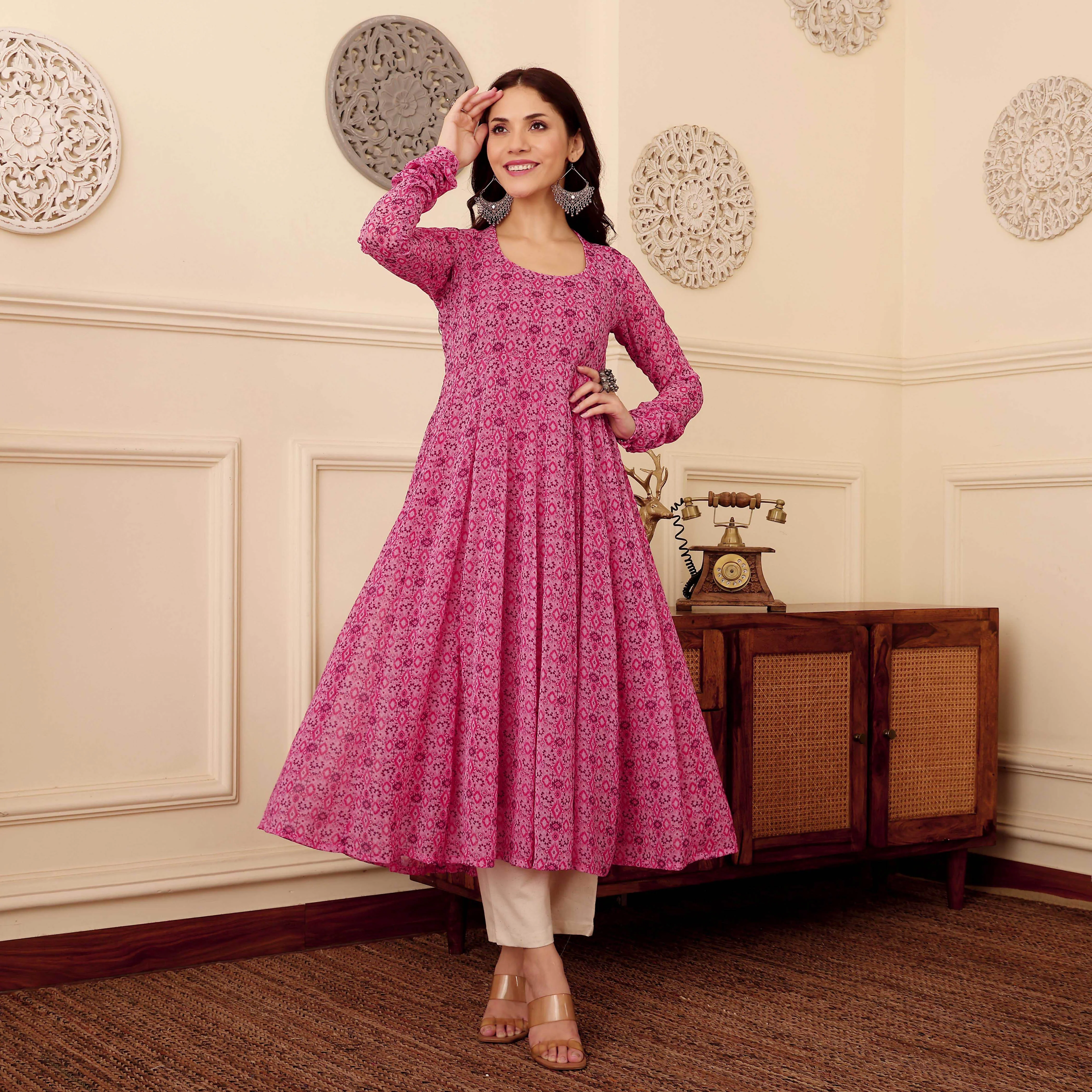Atika Georgette Kurta - Image 5