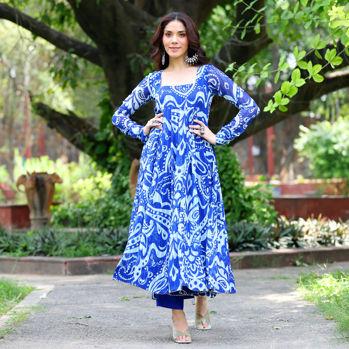 Ava Flare Gerogette Kurta - Image 4