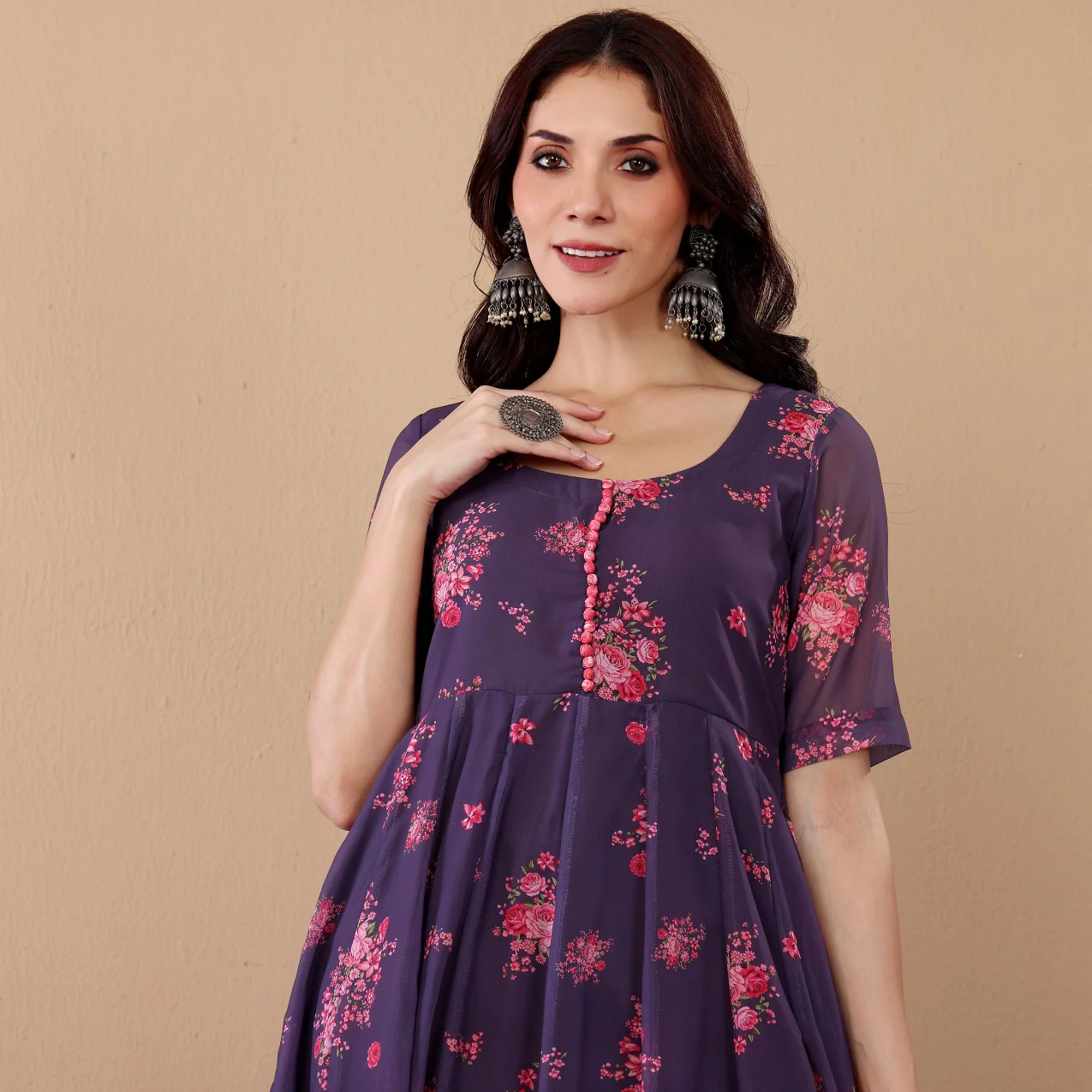 Avina Georgette Kalidaar Kurta - Image 3