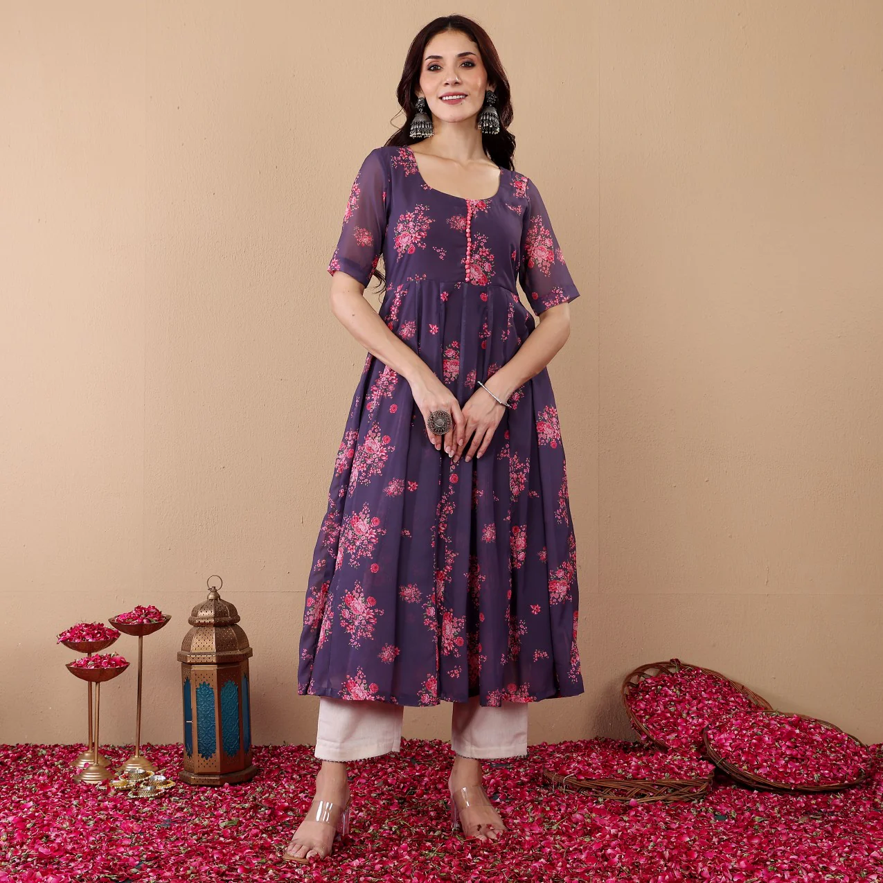 Avina Georgette Kalidaar Kurta - Image 5