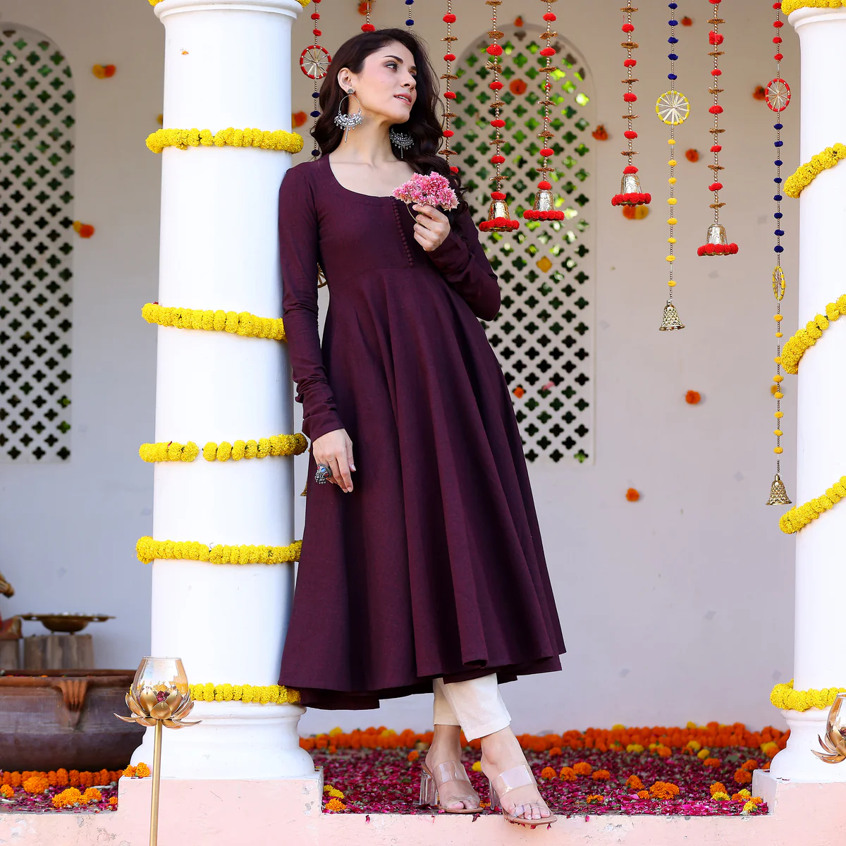 Ayrin linen cotton Gher Kurta - Image 2