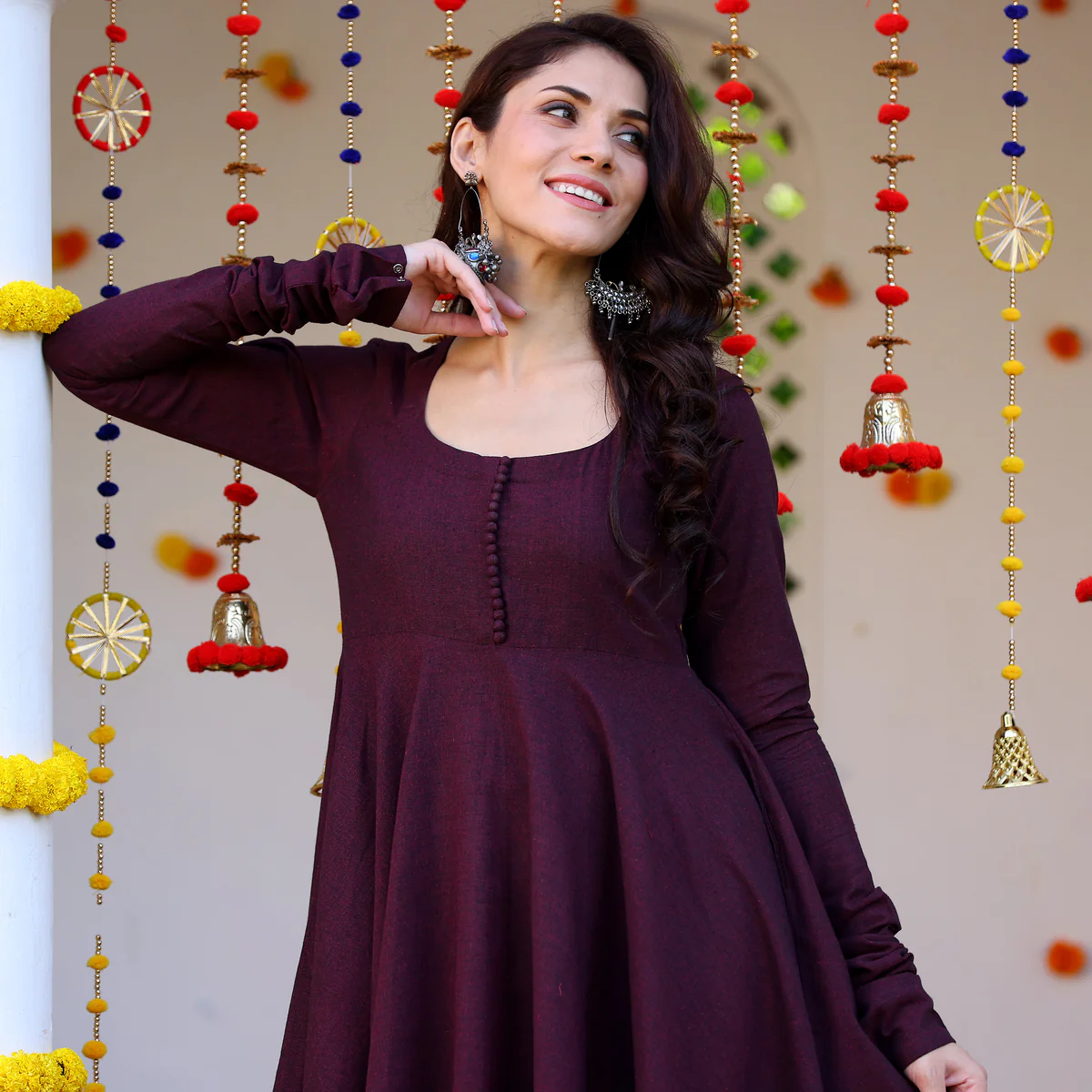 Ayrin linen cotton Gher Kurta - Image 6