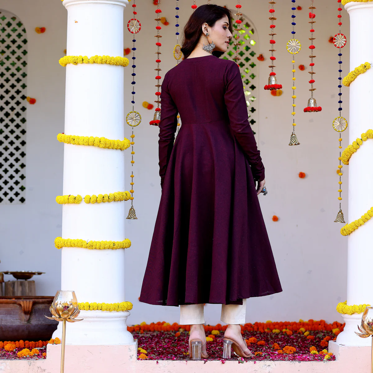 Ayrin linen cotton Gher Kurta - Image 8