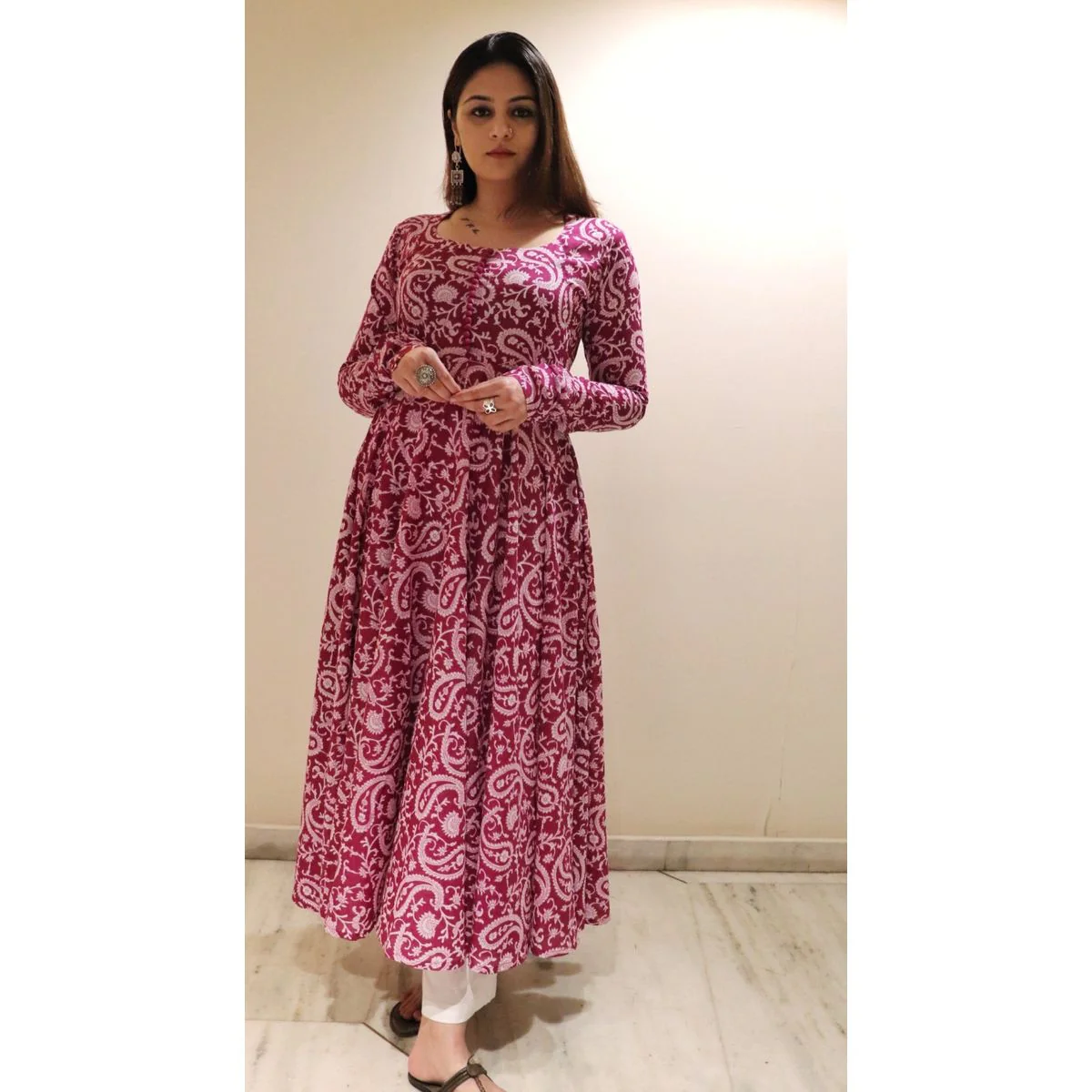Banhi Paisley Gher Cotton Kurta - Image 5