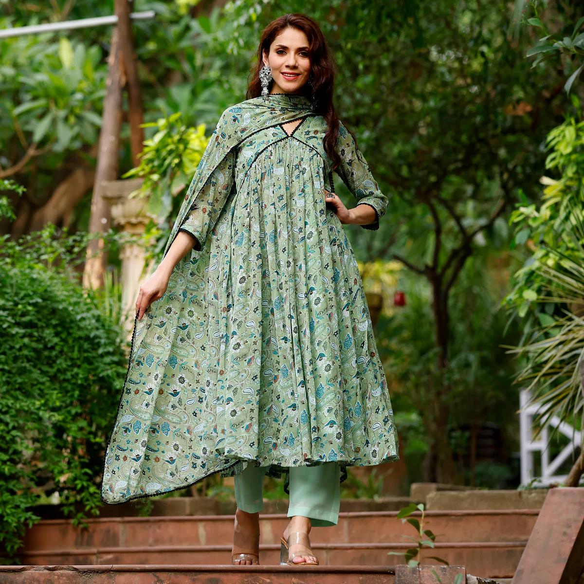 Bhairavi Georgette Gher Set - Image 6