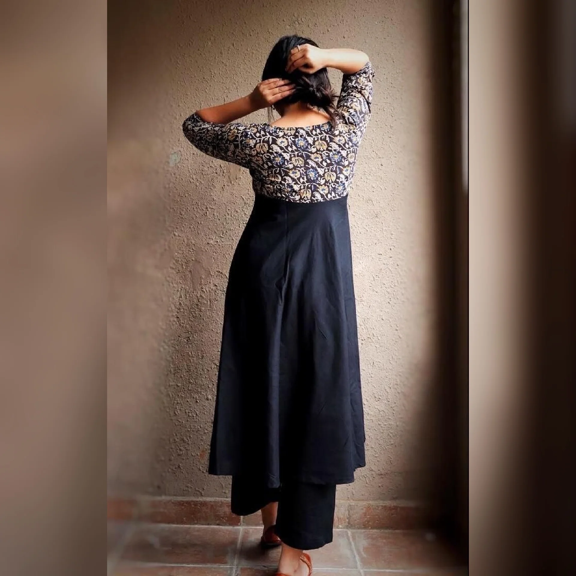 Black Gulkhaer kalamkari Kurta - Image 3