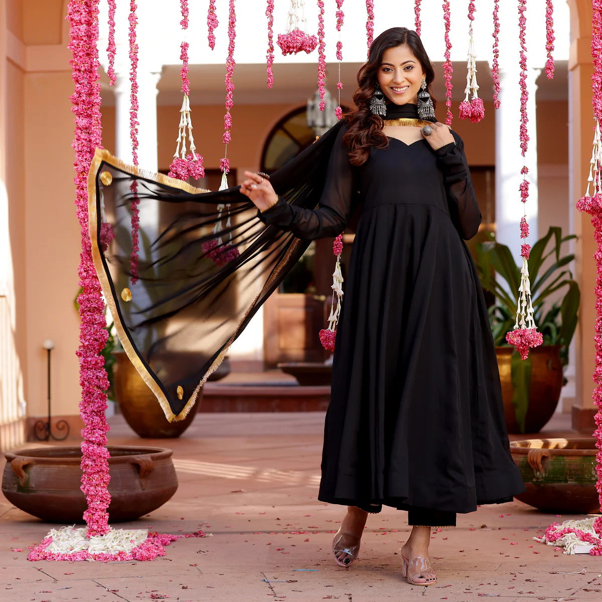 Black Kalira Georgette set - Image 3