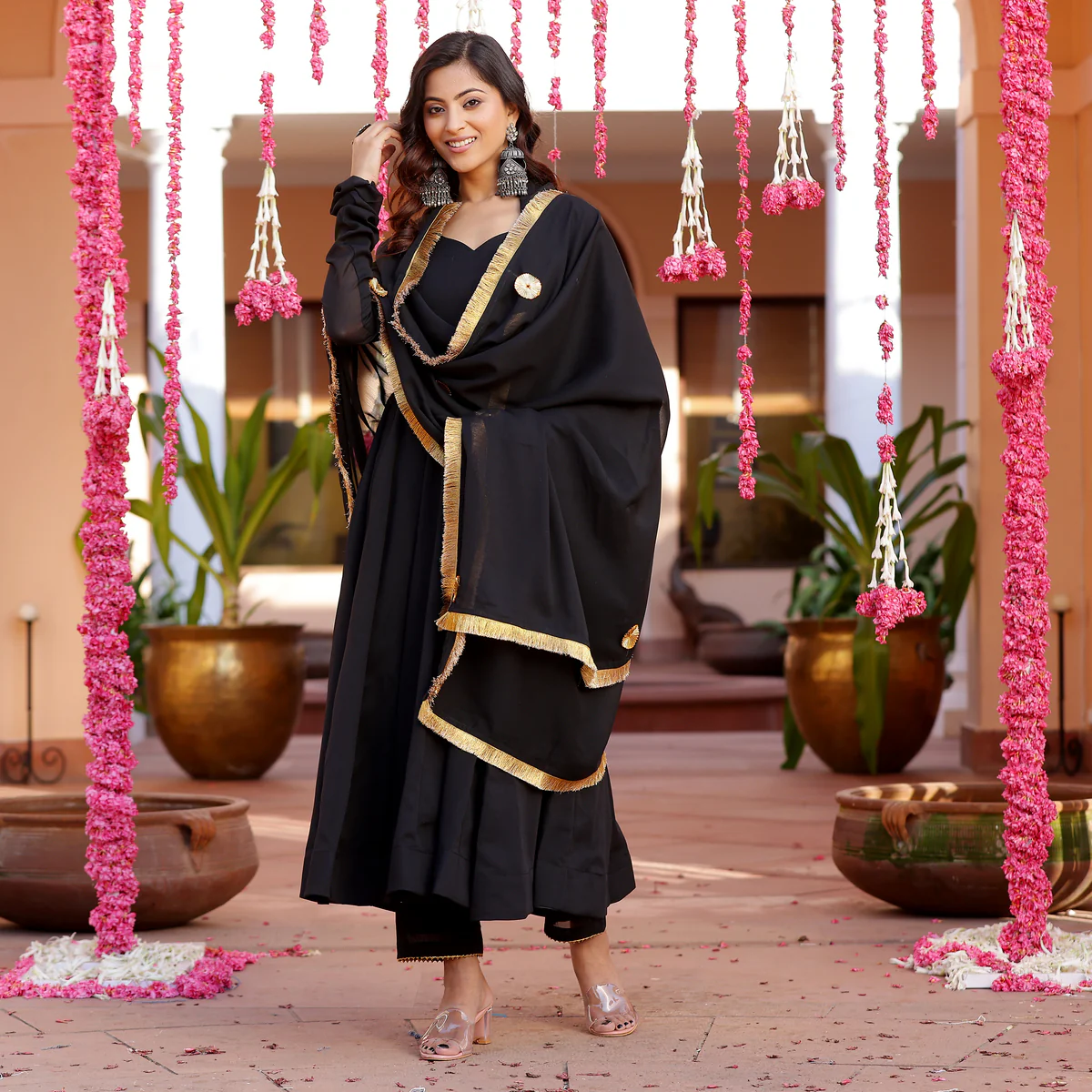 Black Kalira Georgette set - Image 7