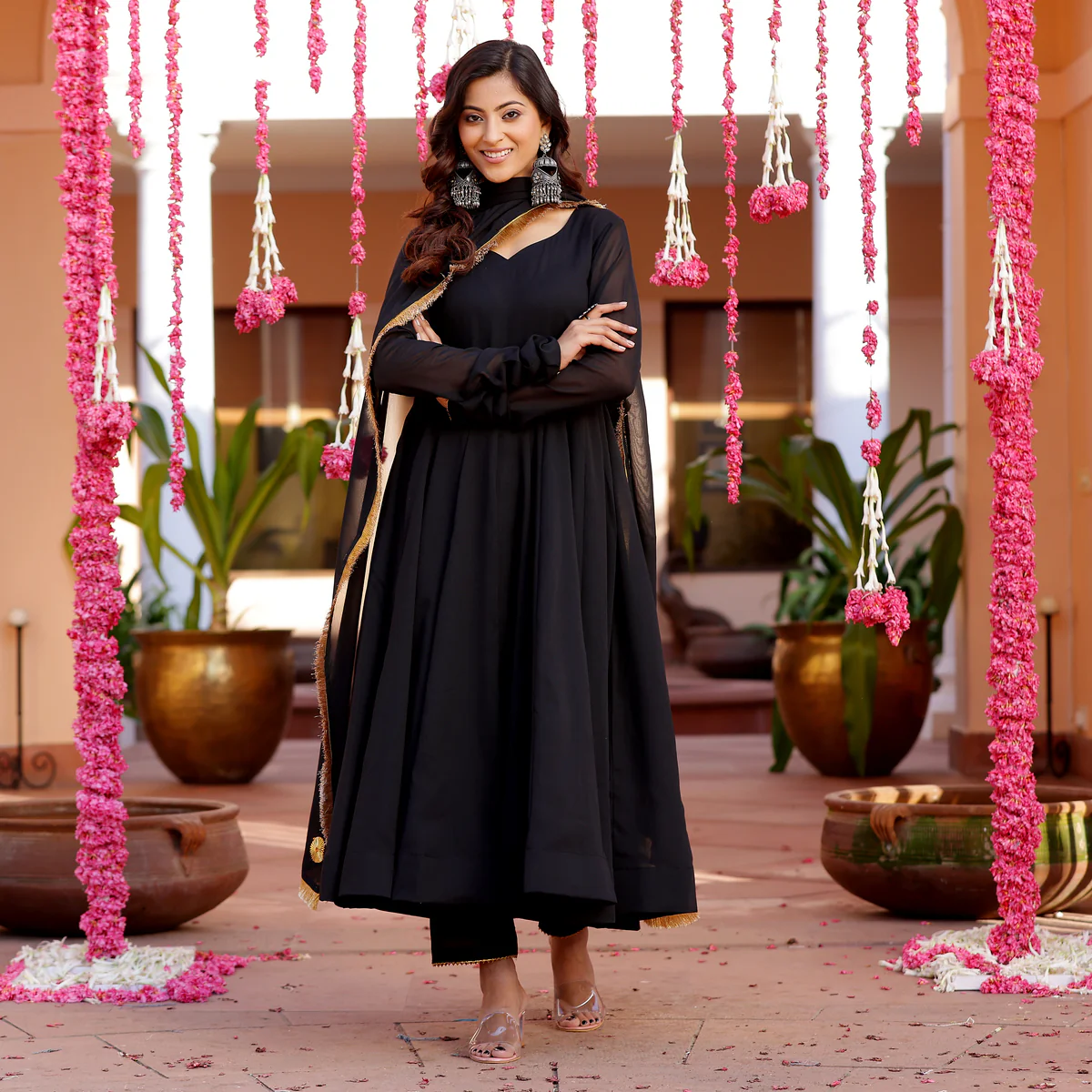 Black Kalira Georgette set - Image 8