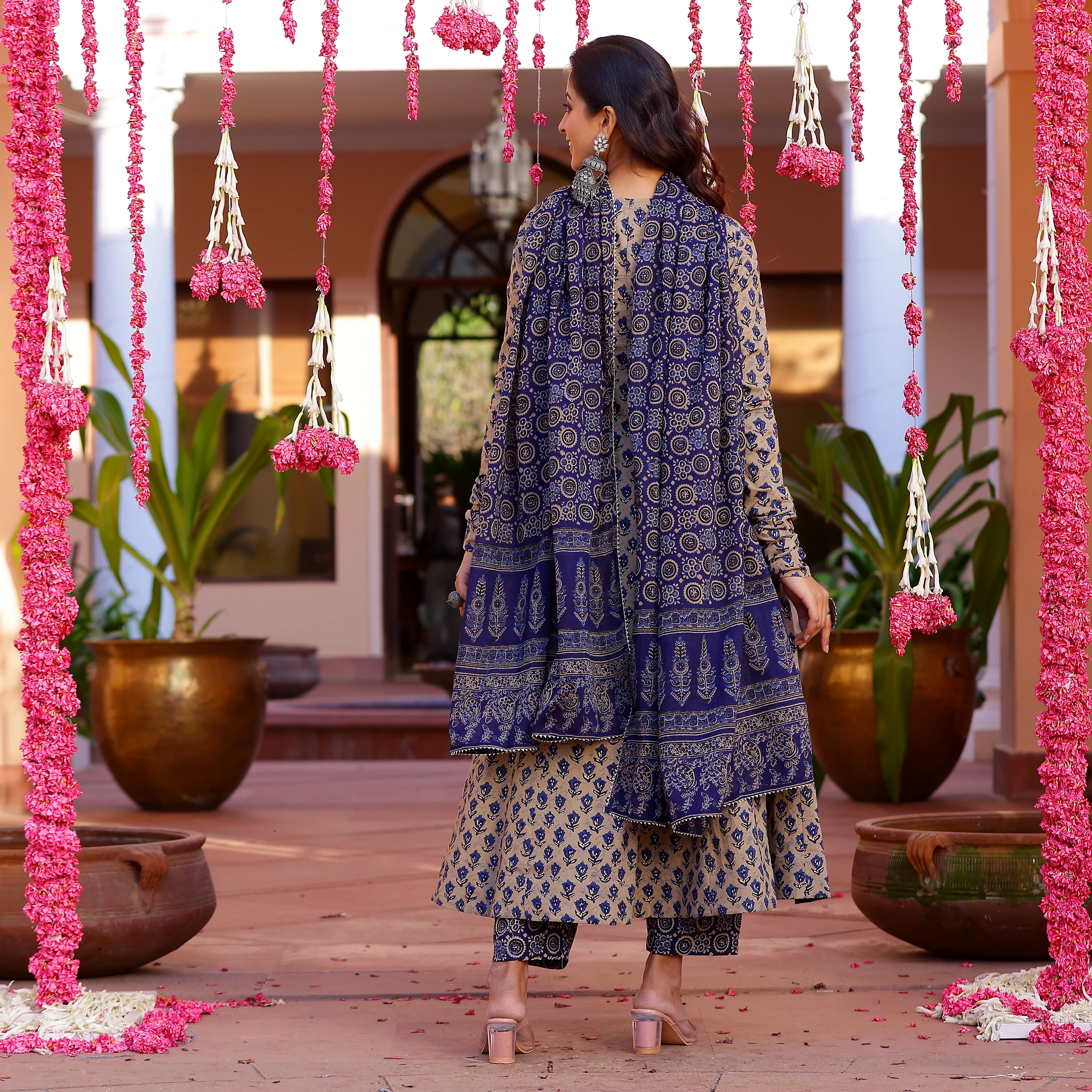 Blue tulip Anarkali set - Image 6
