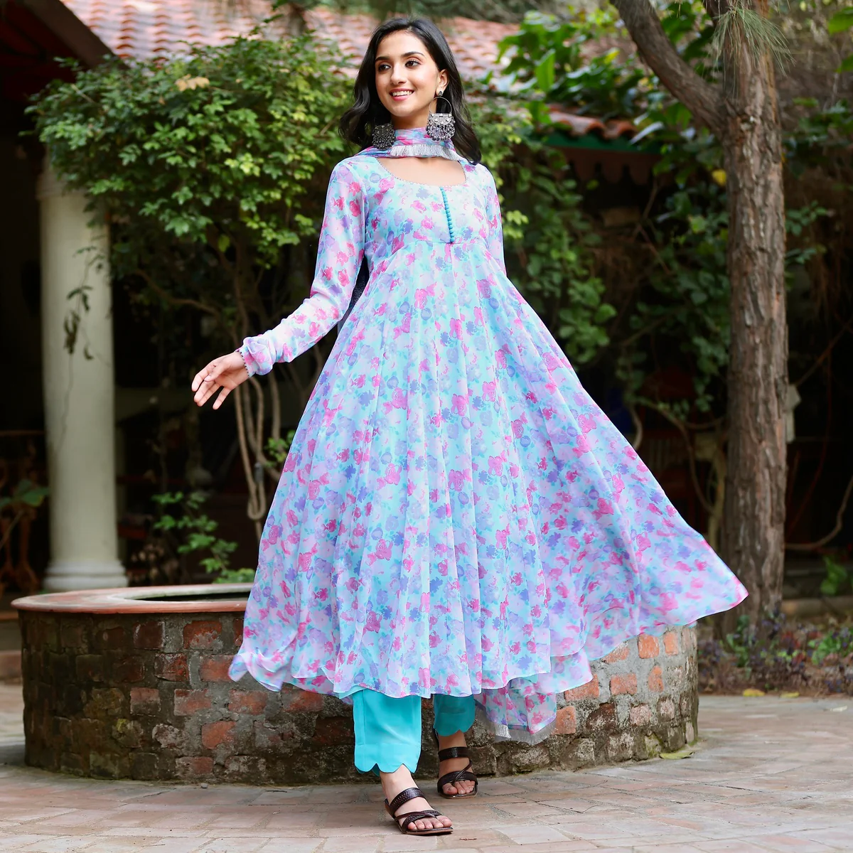 Amber Saria Floral Chiffon Set - Image 2