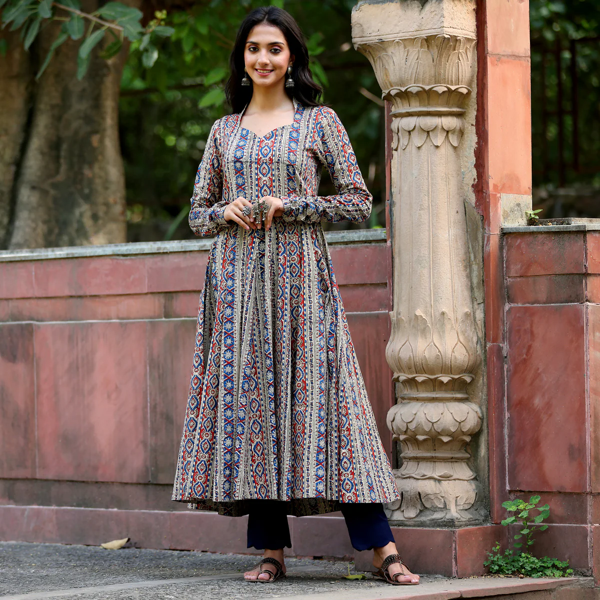 Dhrutika Handblock Cotton Kurta - Image 2