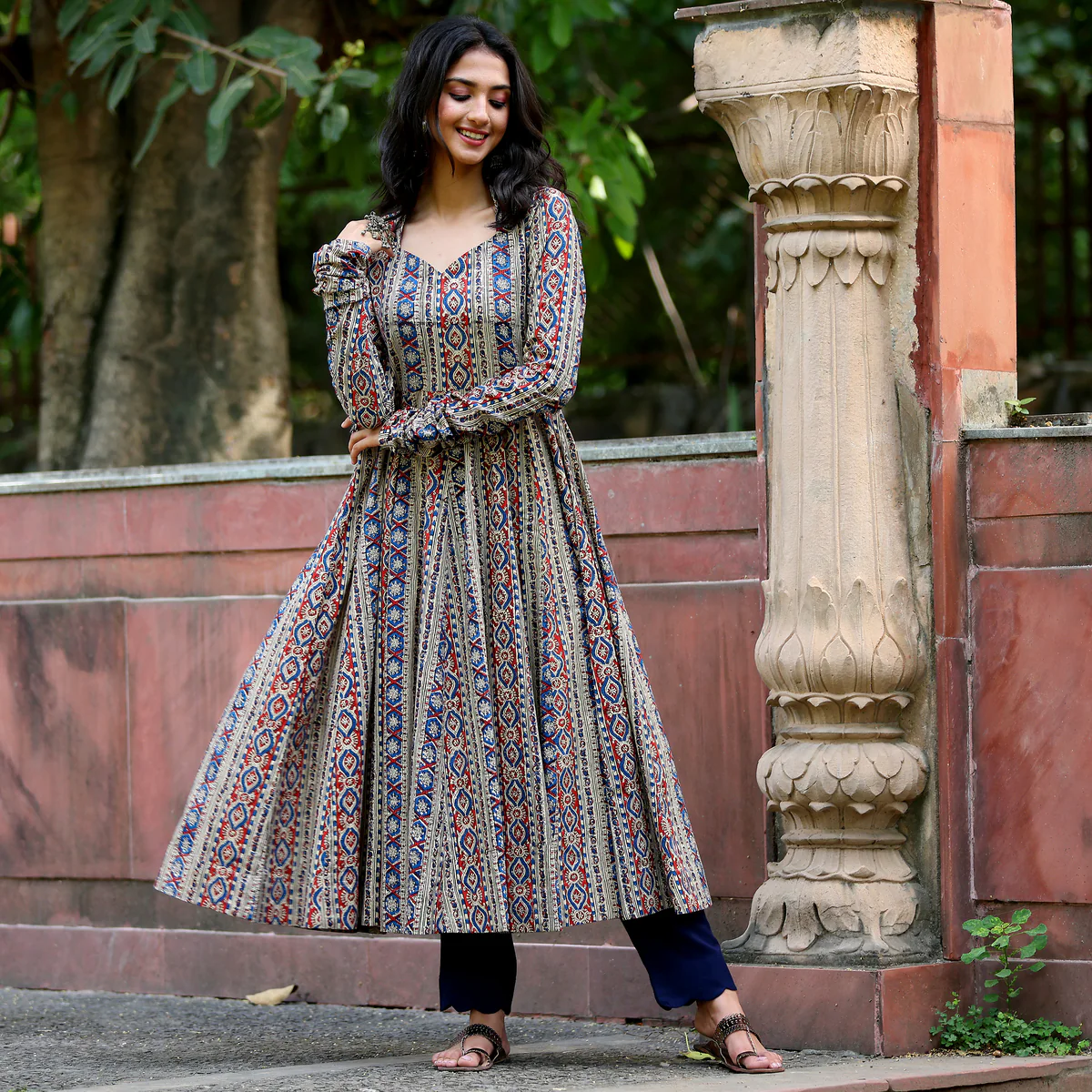 Dhrutika Handblock Cotton Kurta - Image 4