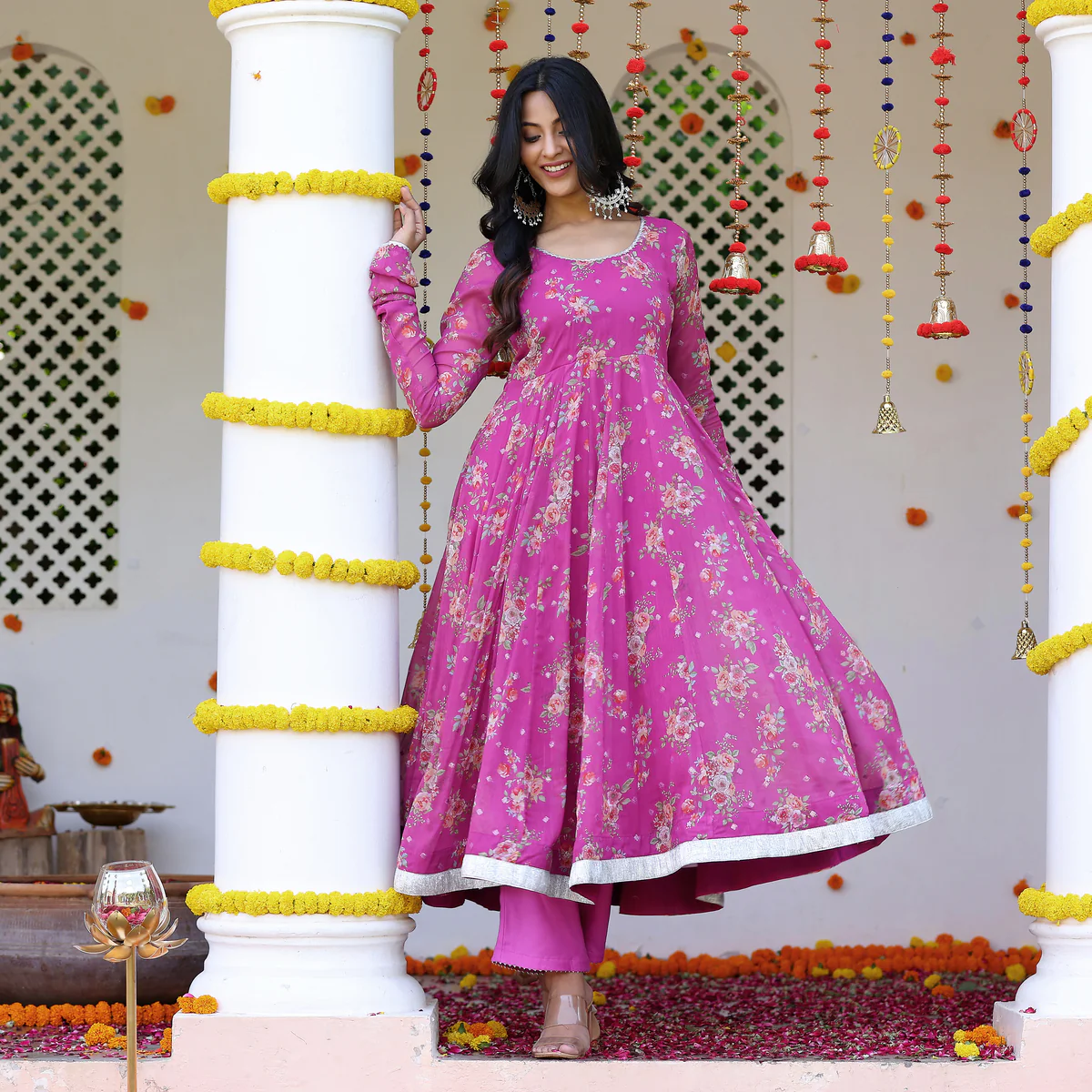 Pink Gota Georgette Set - Image 3
