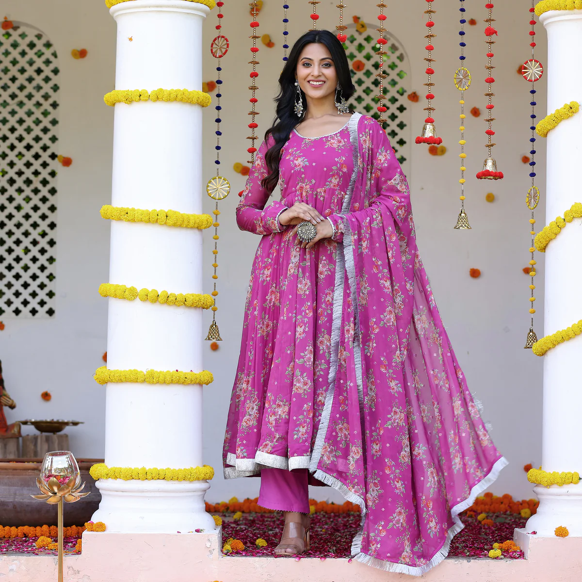 Pink Gota Georgette Set - Image 4