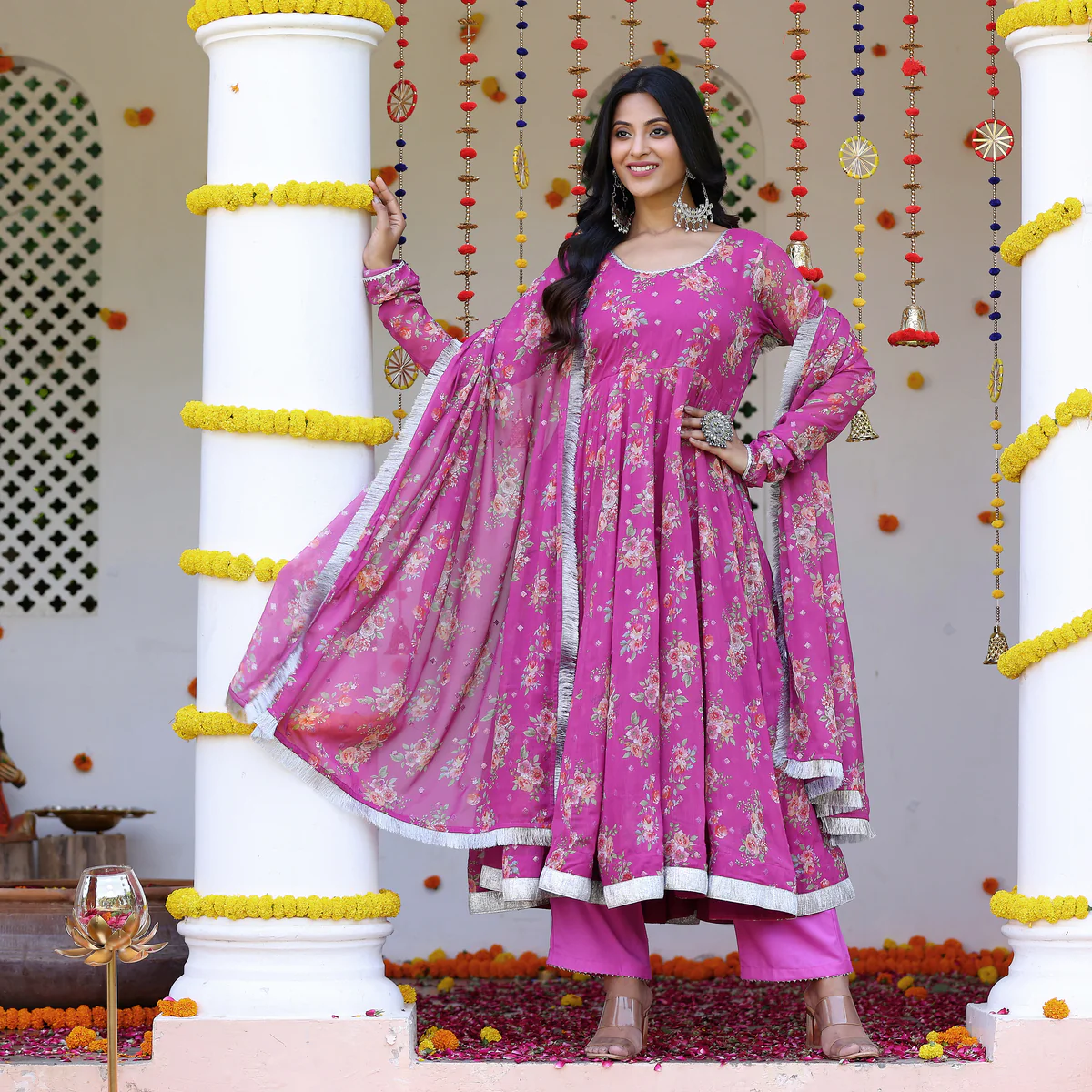 Pink Gota Georgette Set - Image 5