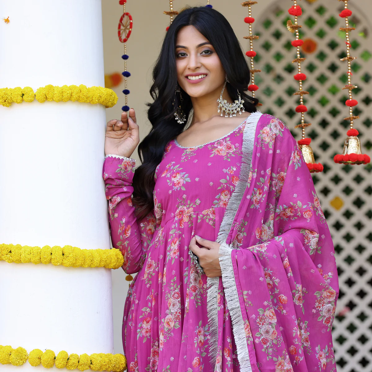 Pink Gota Georgette Set - Image 7