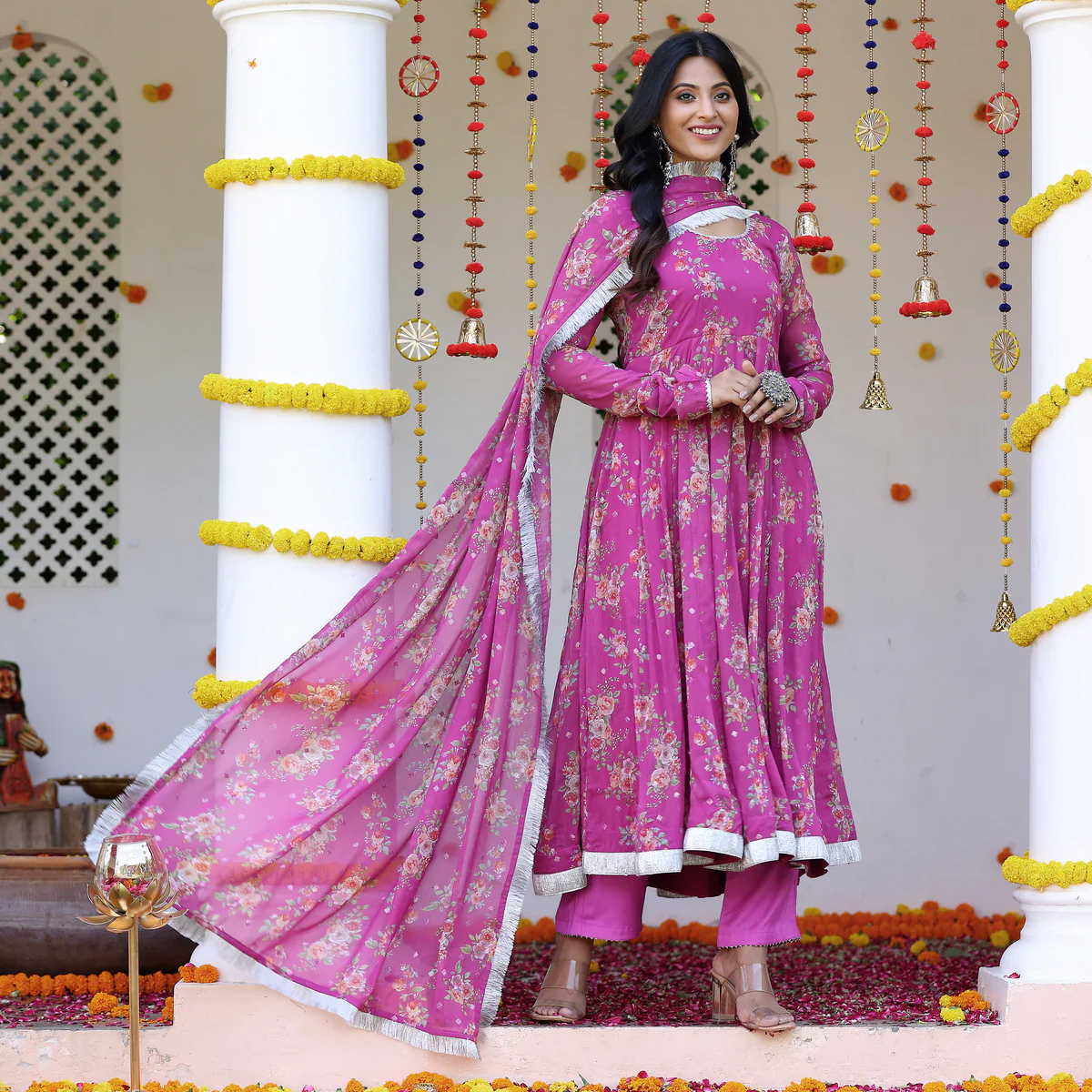 Pink Gota Georgette Set - Image 8
