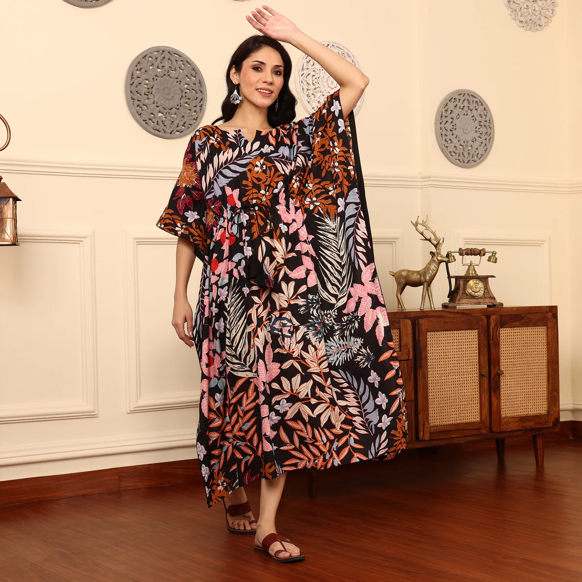 Eka Cotton Printed Kaftan - Image 2
