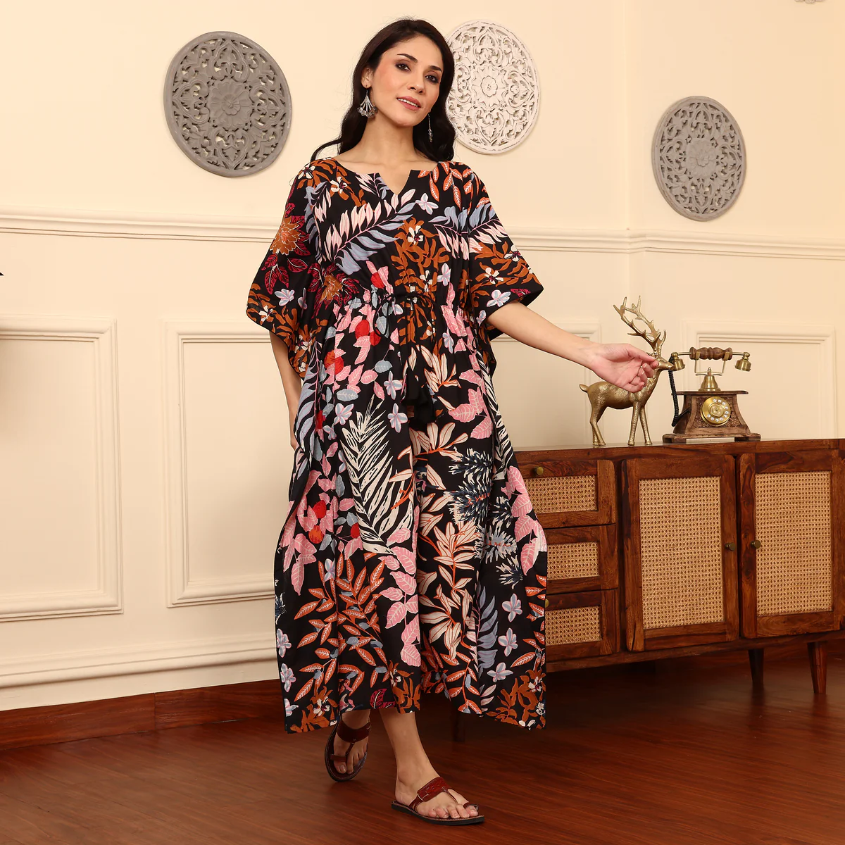 Eka Cotton Printed Kaftan - Image 6